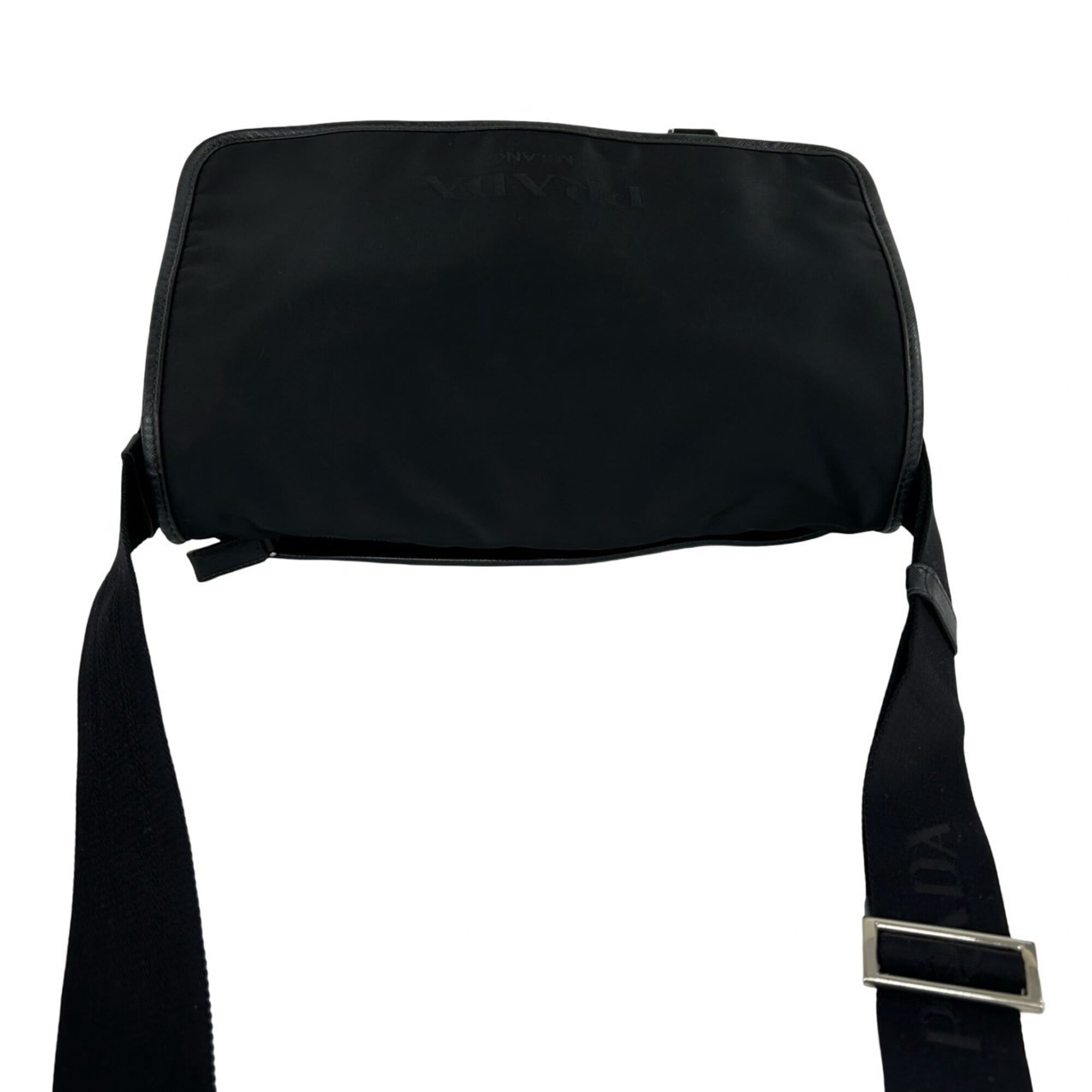 Prada Black Nylon Leather Shoulder Bag (Pre-Owned)