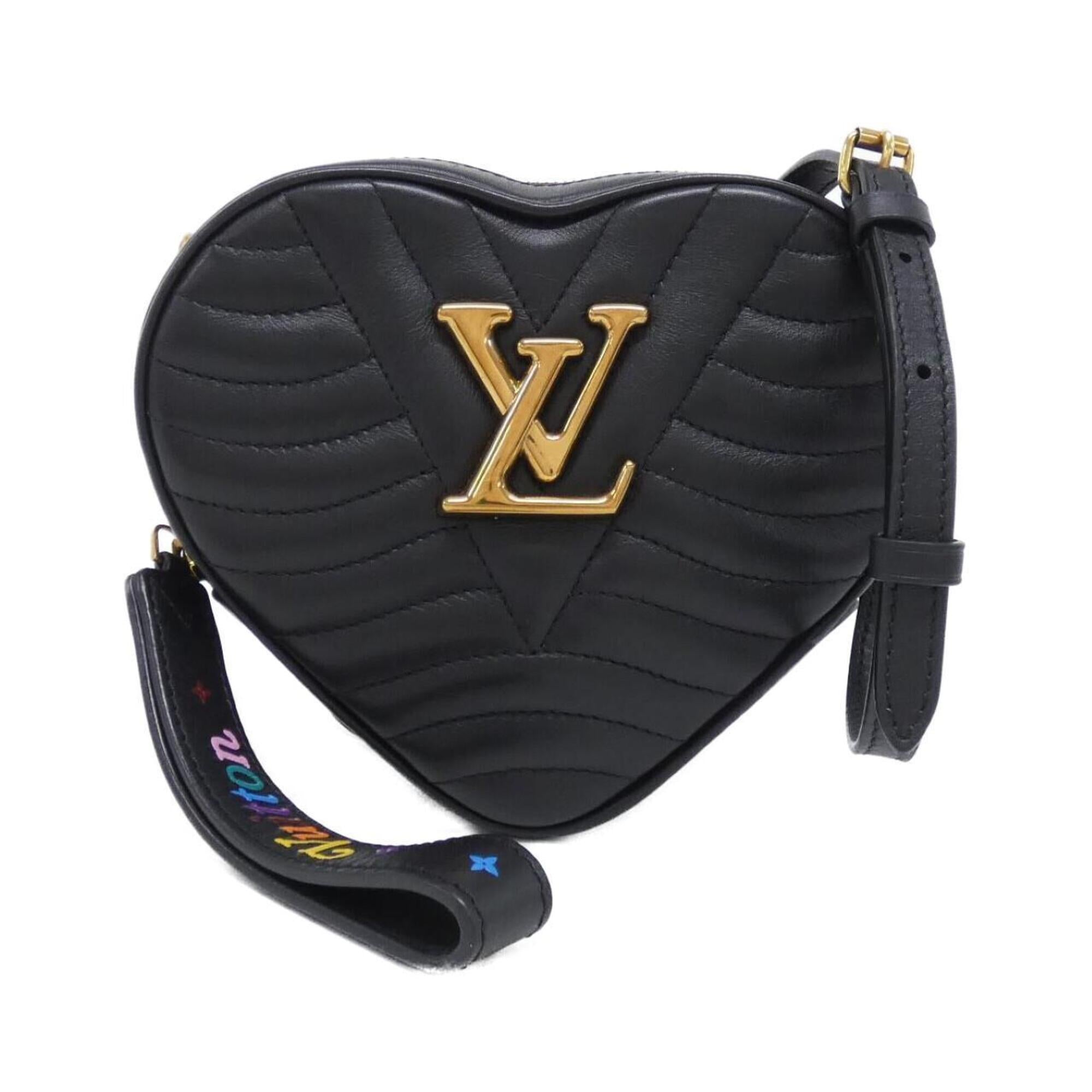Louis Vuitton Black Leather Shoulder Bag (Pre-Owned)