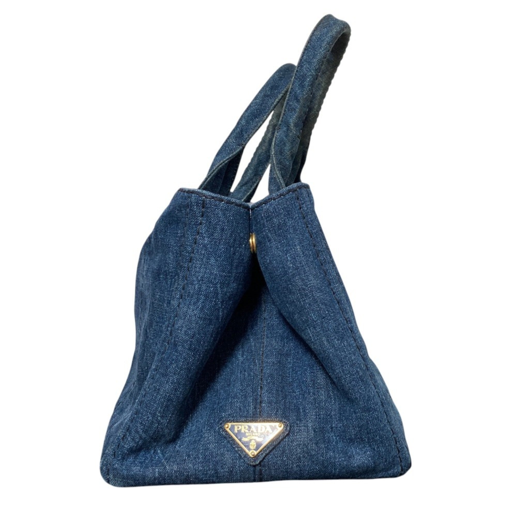 Prada Dark Blue Denim Tote Bag (Pre-Owned)