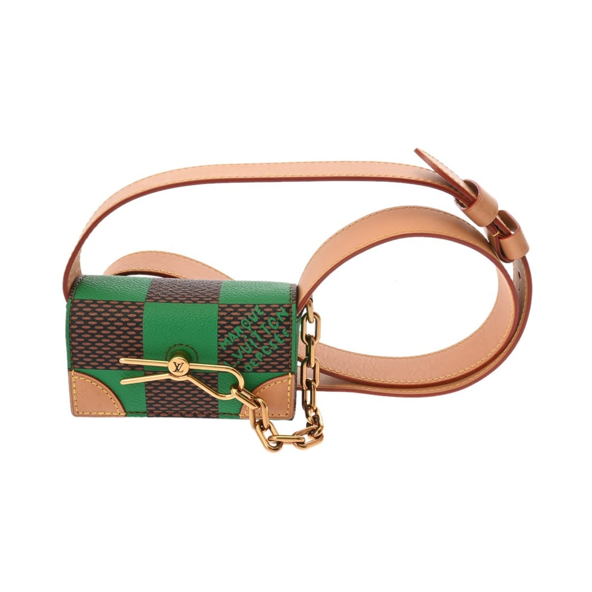 Louis Vuitton Brown Green Damier Canvas Shoulder Bag (Pre-Owned)