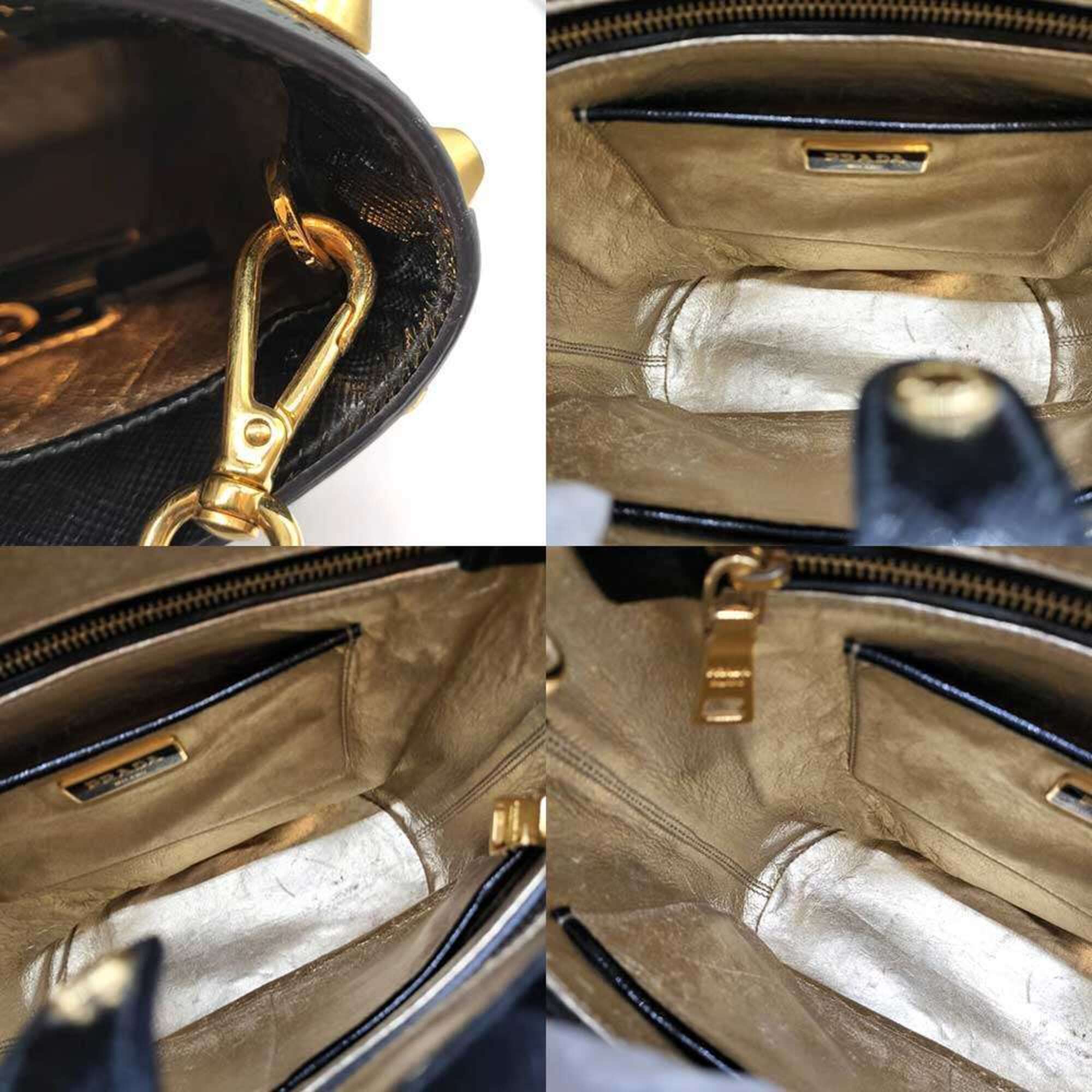 Prada Black Saffiano Handbag Tote Bag (Pre-Owned)