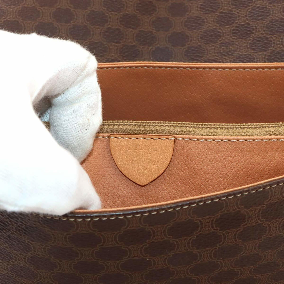 Celine Brown Pvc Leather Handbag Shoulder Bag (Pre-Owned)