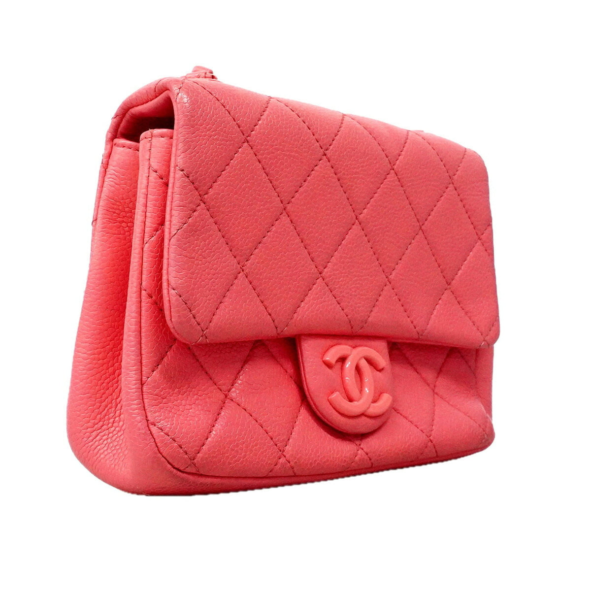 Chanel Pink Grained Calfskin Shoulder Bag (Pre-Owned)