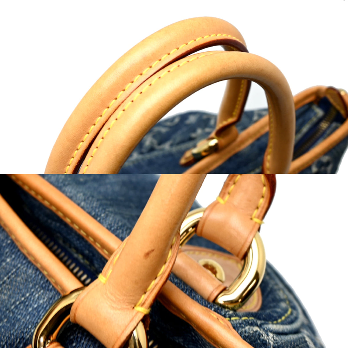 Louis Vuitton Blue Monogram Denim Tote Bag (Pre-Owned)