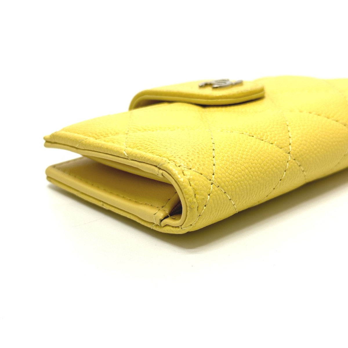 Chanel Yellow Leather Coin Purse/Coin Case (Pre-Owned)