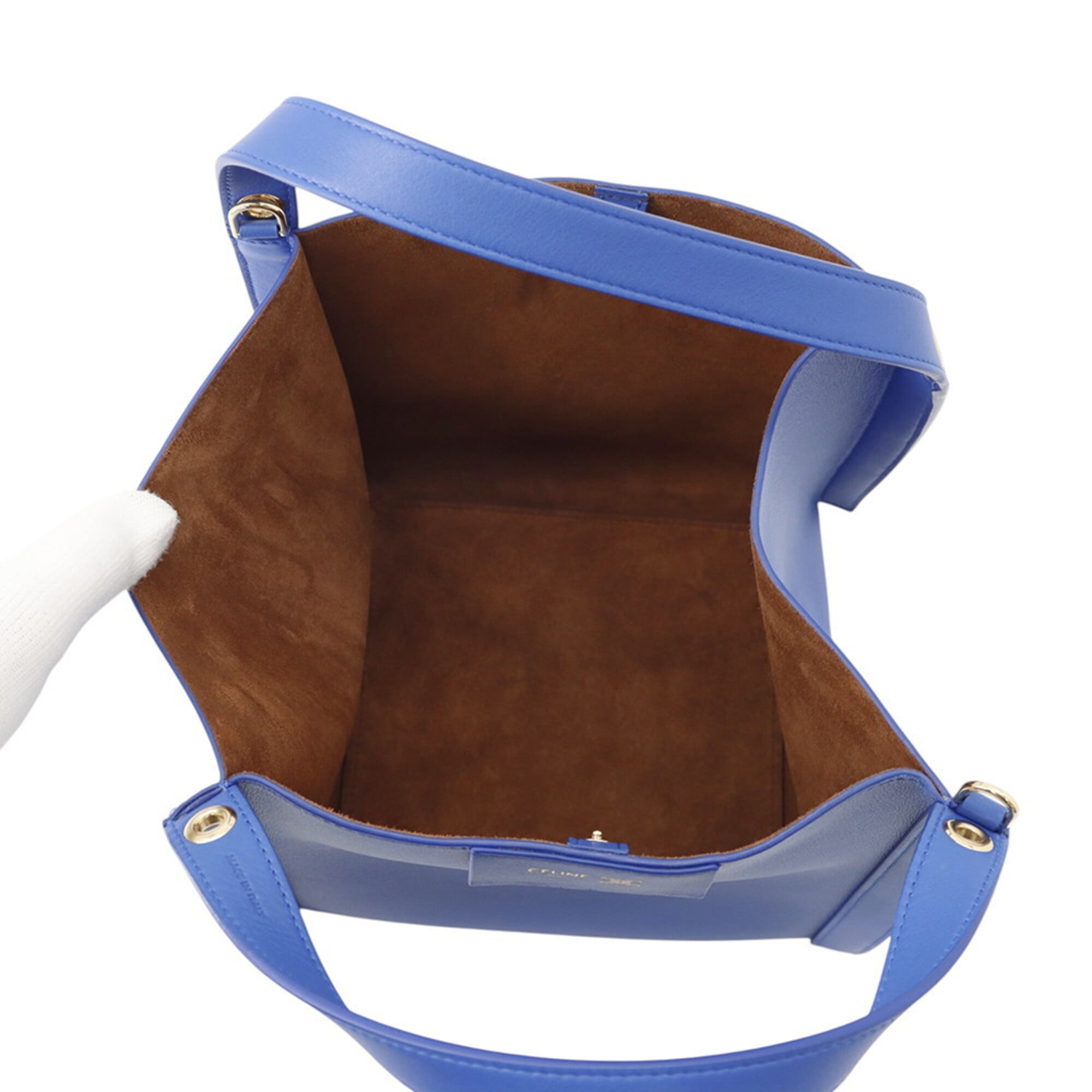 Celine Royal Blue Leather Handbag (Pre-Owned)