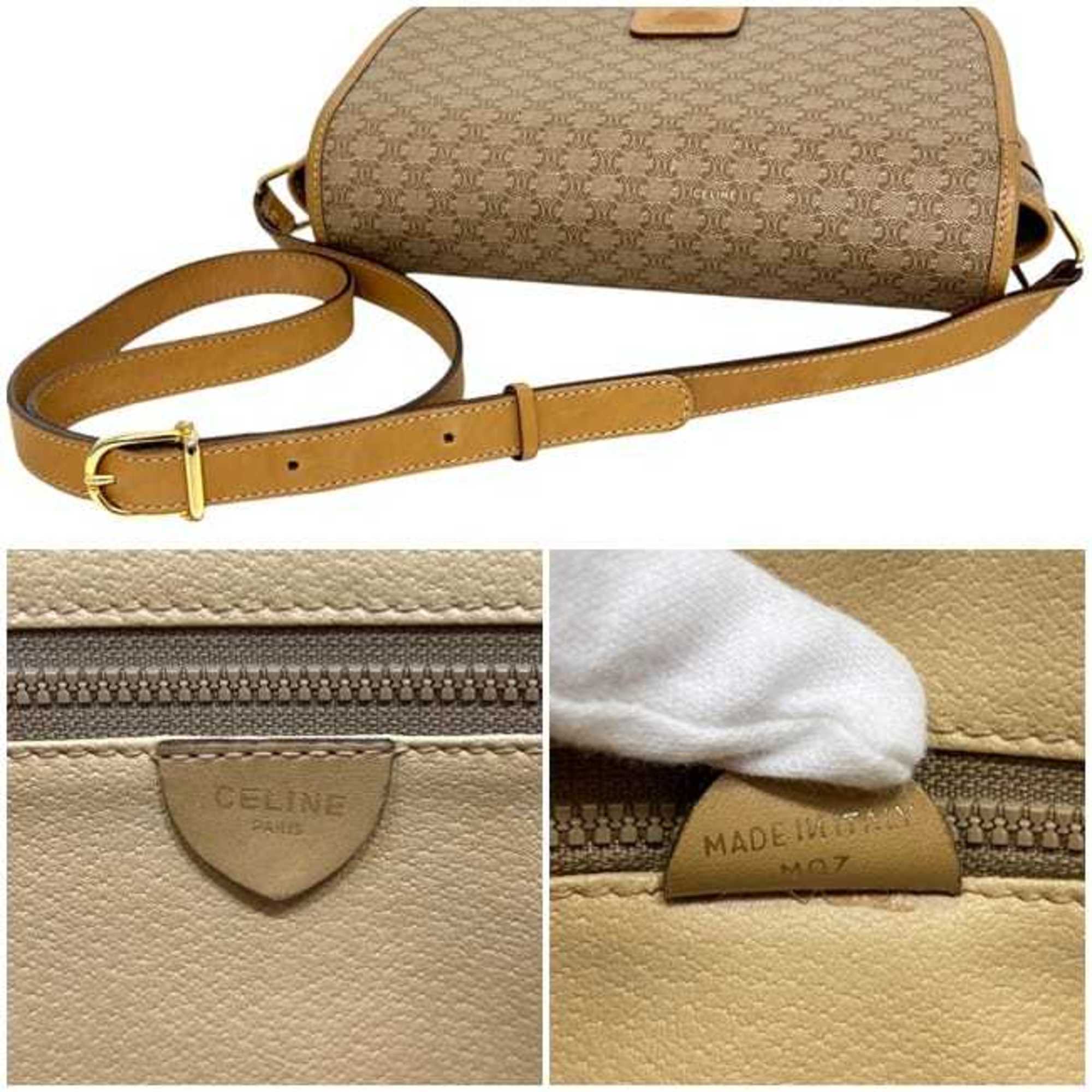 Celine Beige Pvc Leather Shoulder Bag (Pre-Owned)