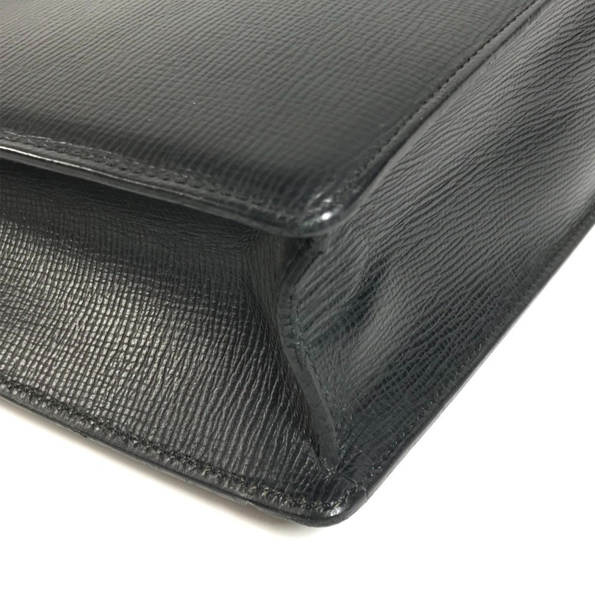 Loewe Black Leather Briefcase Handbag (Pre-Owned)