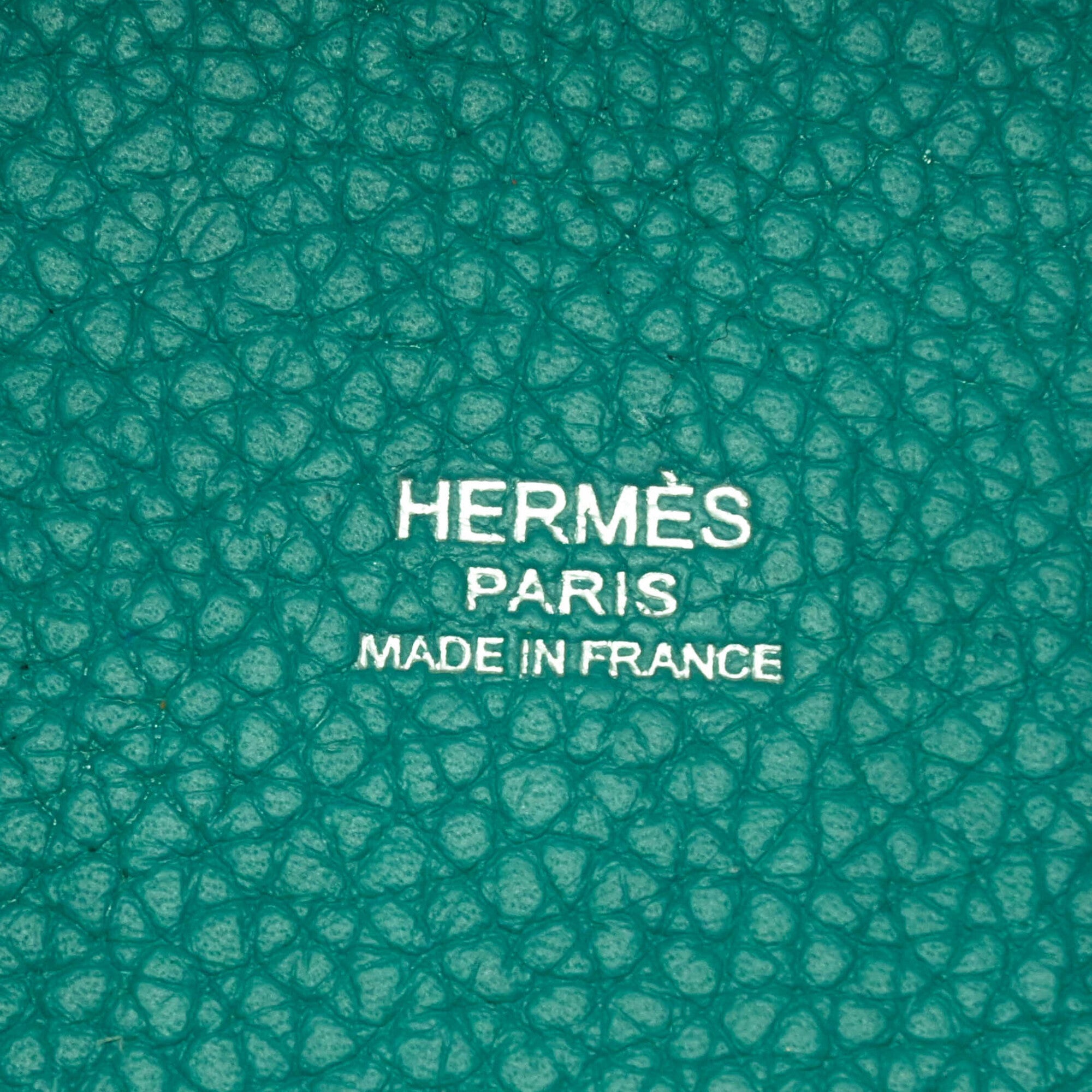 Hermes Green Taurillon Clemence Leather Handbag (Pre-Owned)