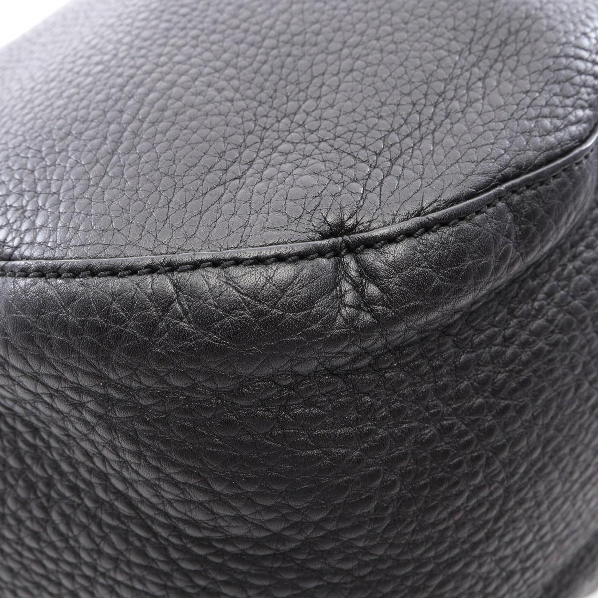 Gucci Black Leather Handbag Shoulder Bag (Pre-Owned)