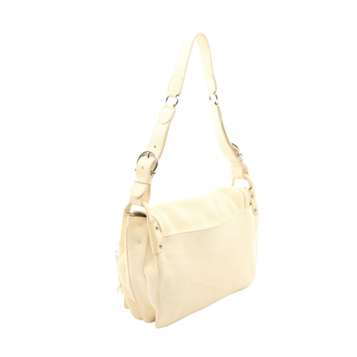 Salvatore Ferragamo Ivory Leather Shoulder Bag (Pre-Owned)