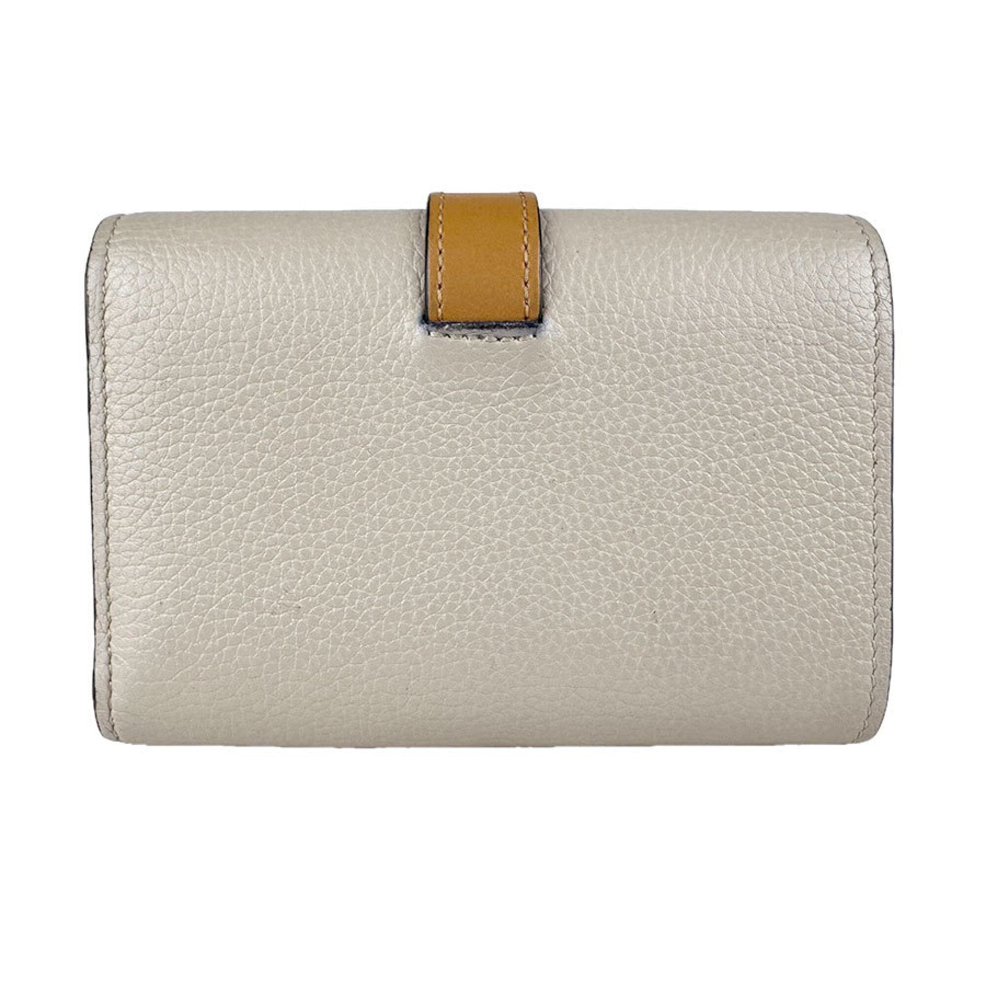 Loewe Brown Grayish Leather Wallet (Tri-Fold) (Pre-Owned)
