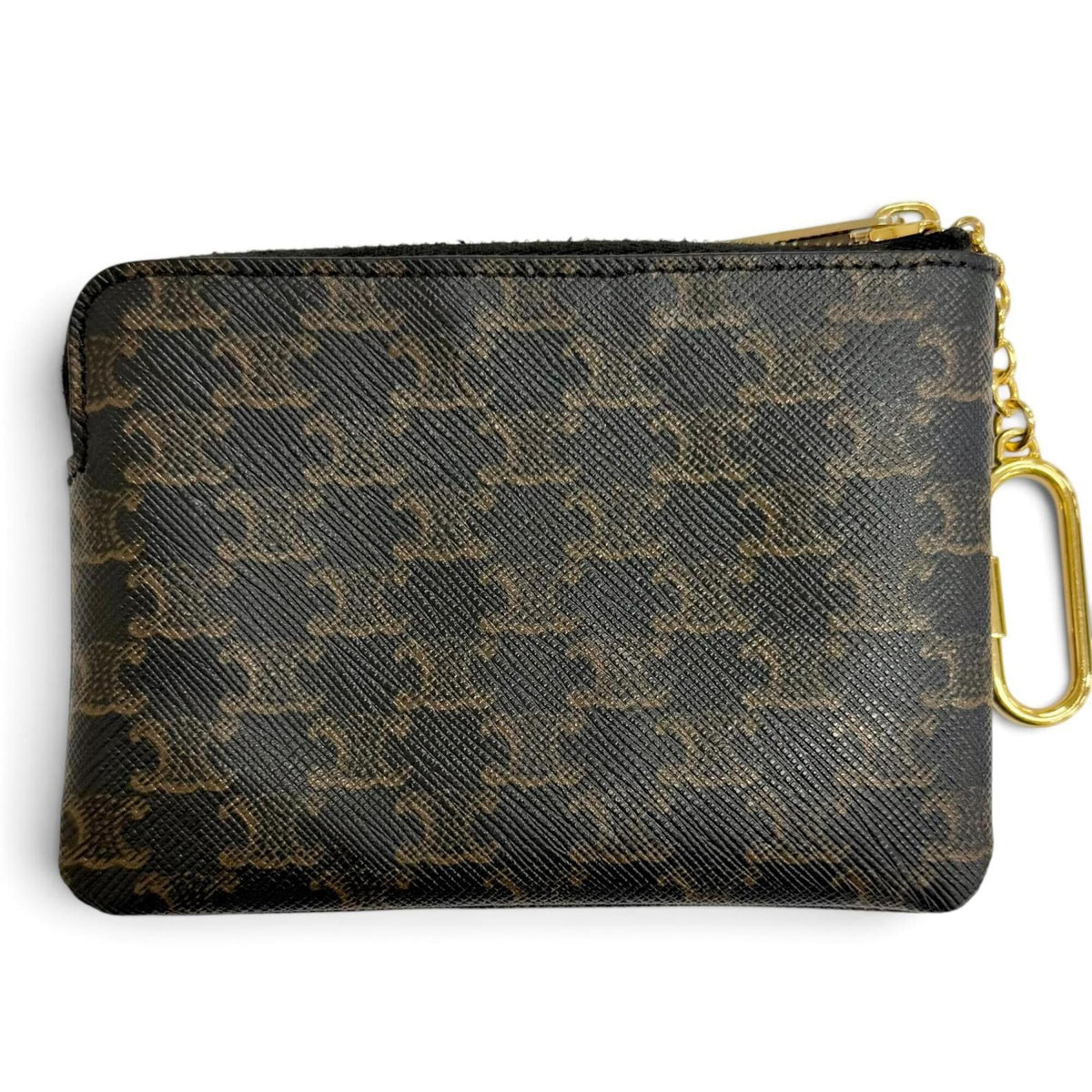 Celine Brown Canvas Coin Purse/Coin Case (Pre-Owned)
