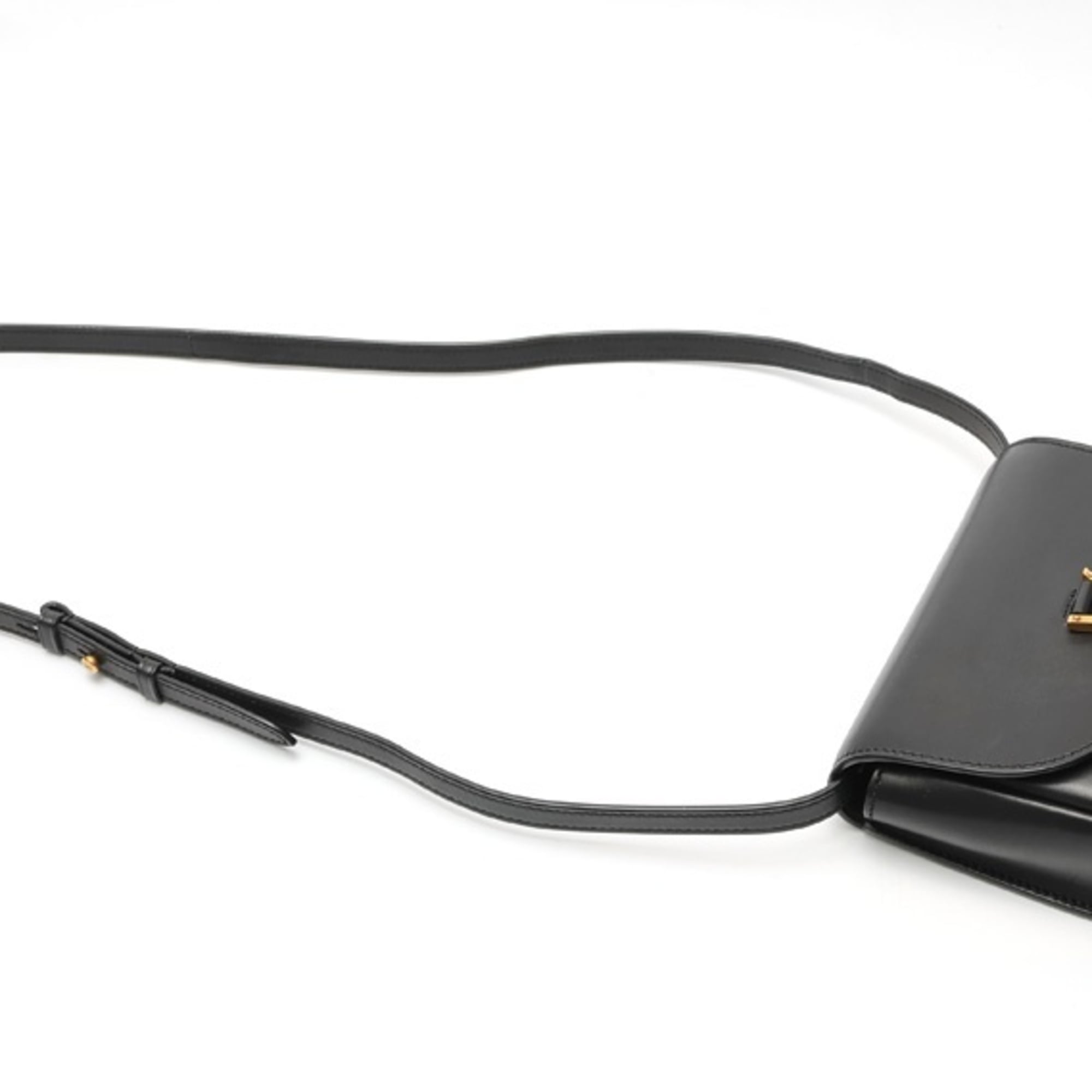 Saint Laurent Black Leather Shoulder Bag (Pre-Owned)