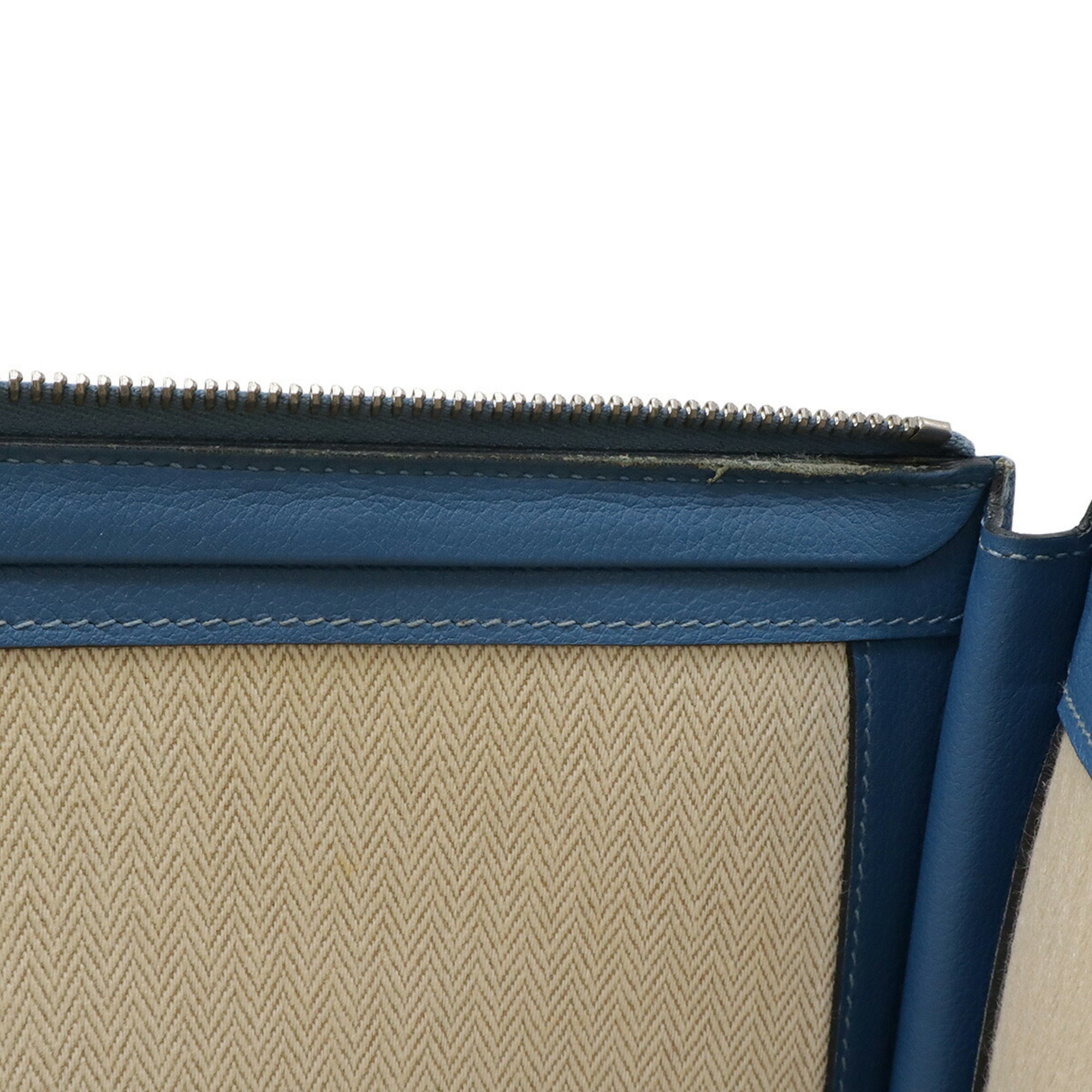 Hermes Blue Leather Clutch Bag (Pre-Owned)