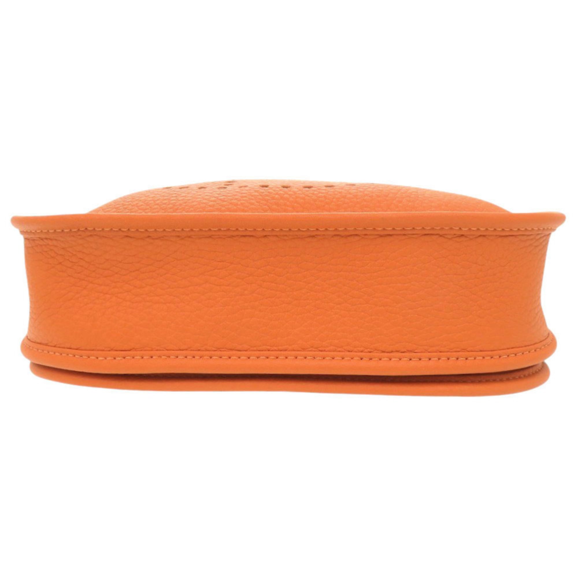 Hermes Orange Taurillon Clemence Leather Shoulder Bag (Pre-Owned)