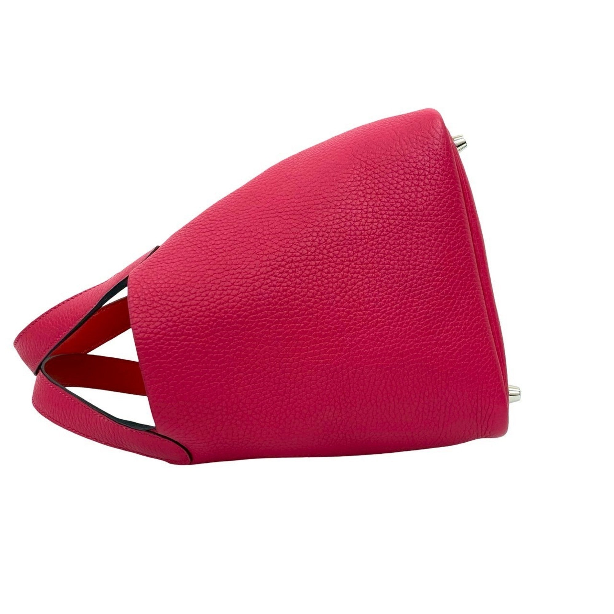 Hermes Pink Taurillon Clemence Leather Handbag Tote Bag (Pre-Owned)