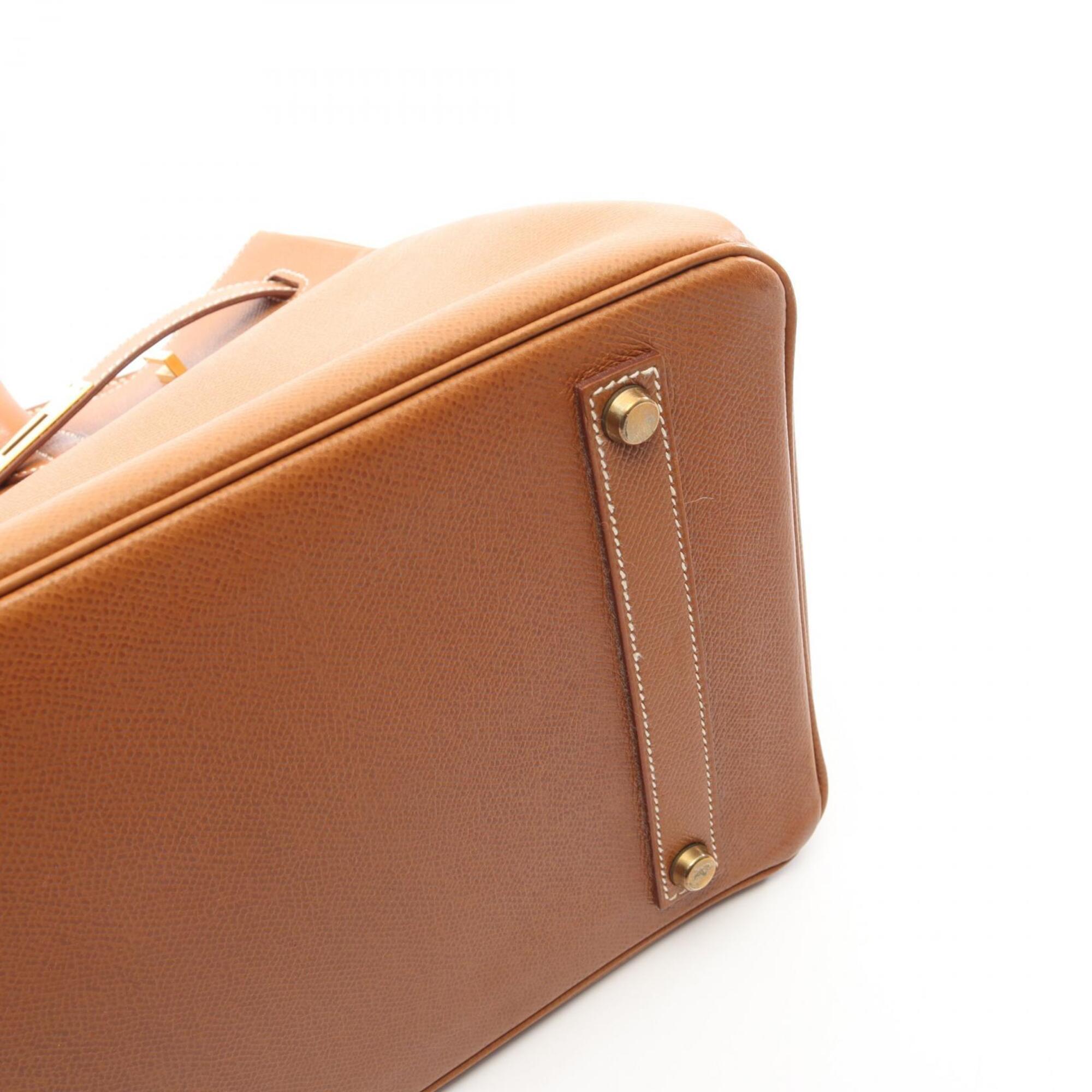 Hermes Brown Courchevel Leather Handbag (Pre-Owned)