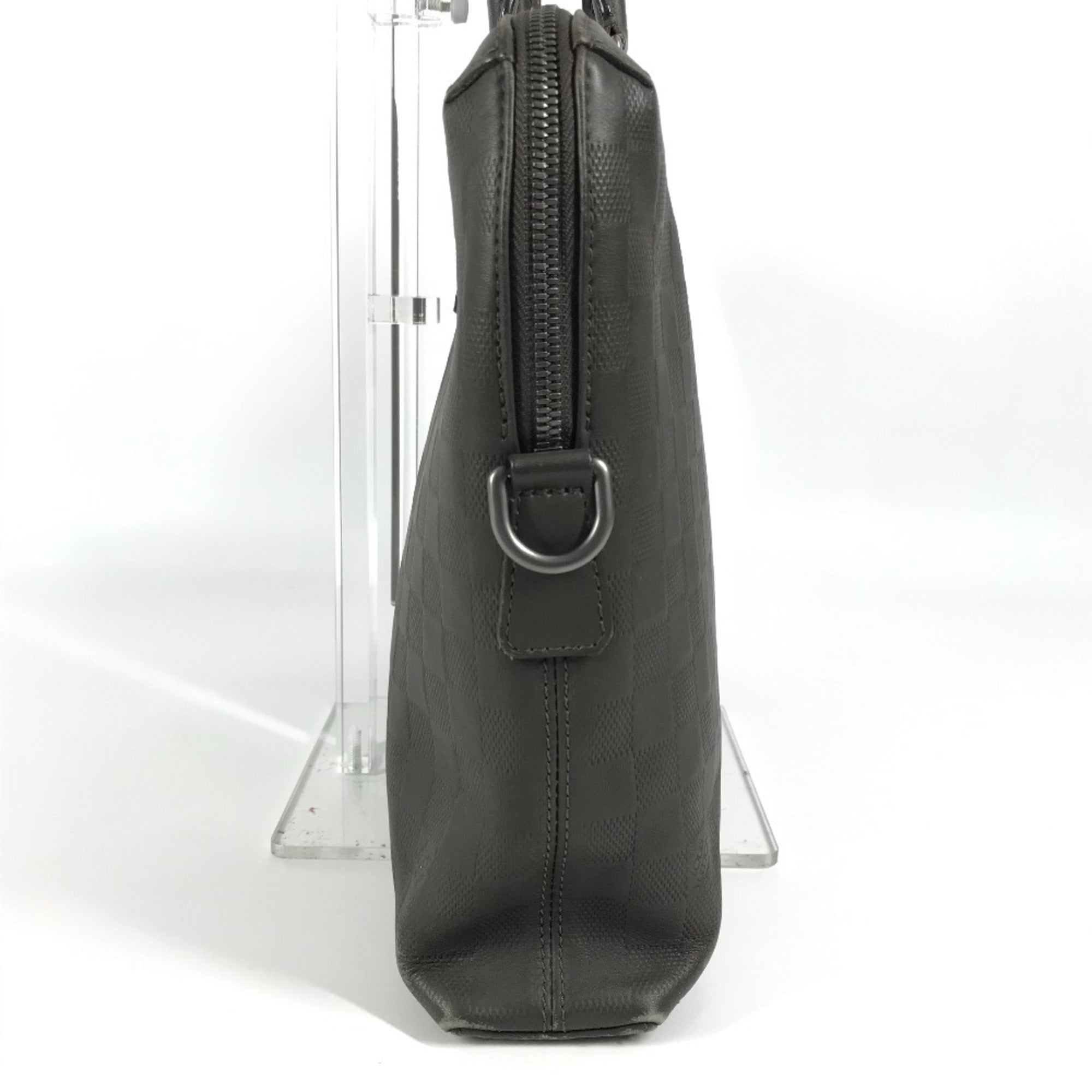 Louis Vuitton Grannis Grayish Damier Infini Briefcase Handbag Tote Bag (Pre-Owned)