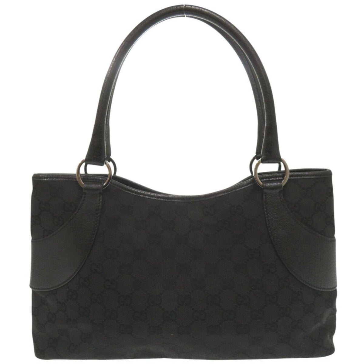 Gucci Black Gg Canvas Handbag Tote Bag (Pre-Owned)
