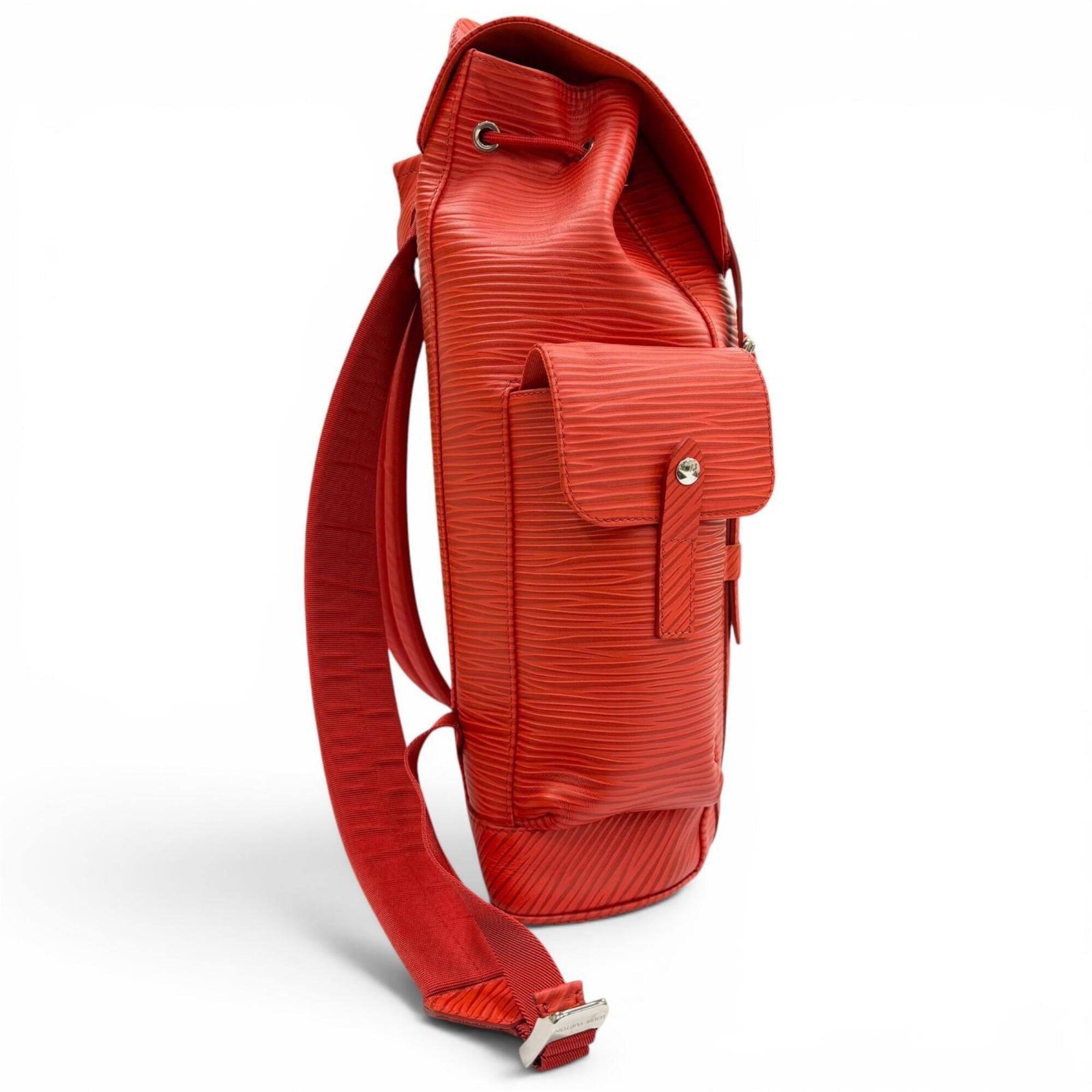 Louis Vuitton Red Color Epi Leather Backpack (Pre-Owned)