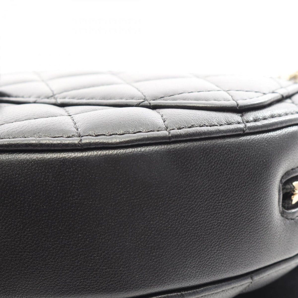 Chanel Black Leather Clutch Bag Handbag Shoulder Bag (Pre-Owned)