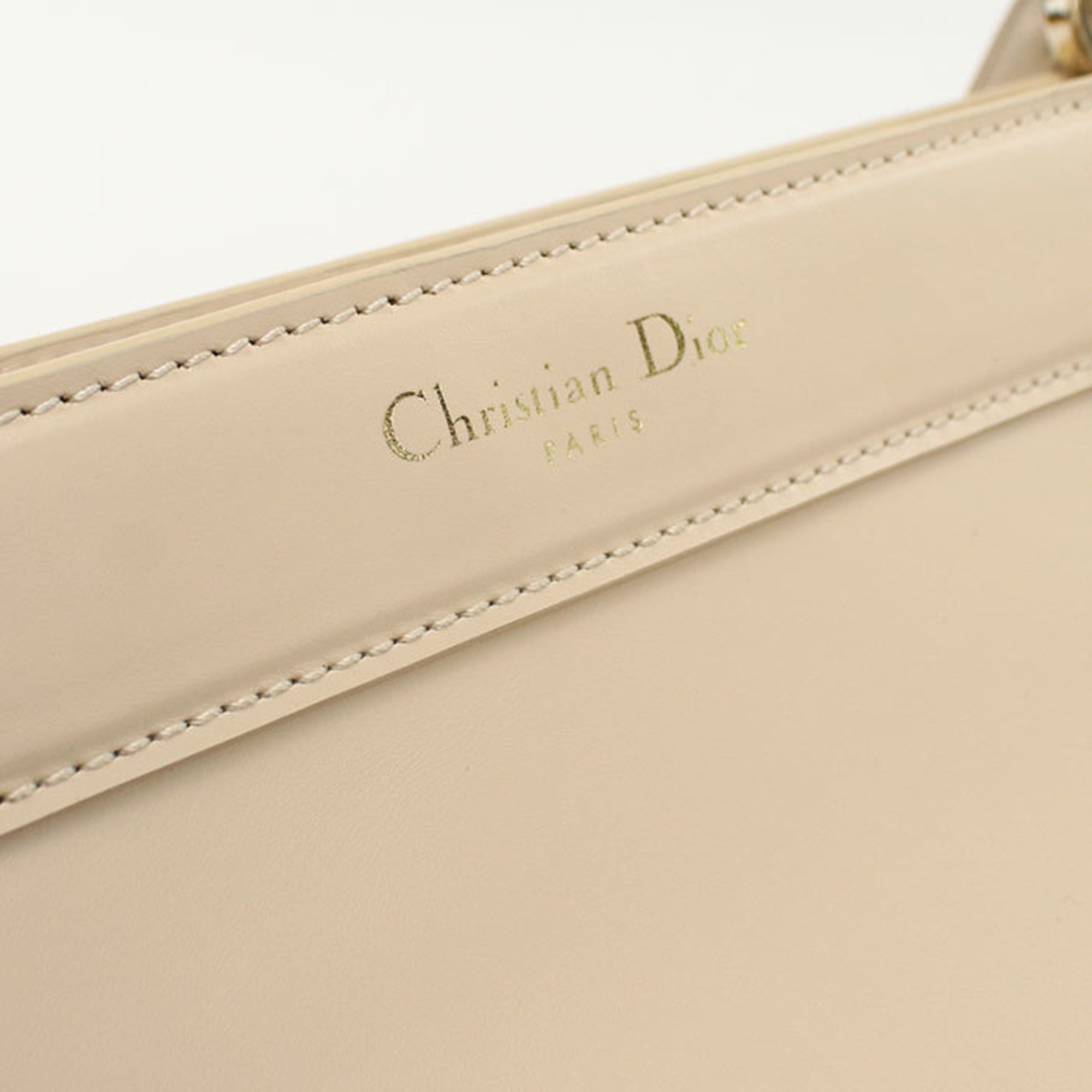 Christian Dior Beige Leather Handbag (Pre-Owned)