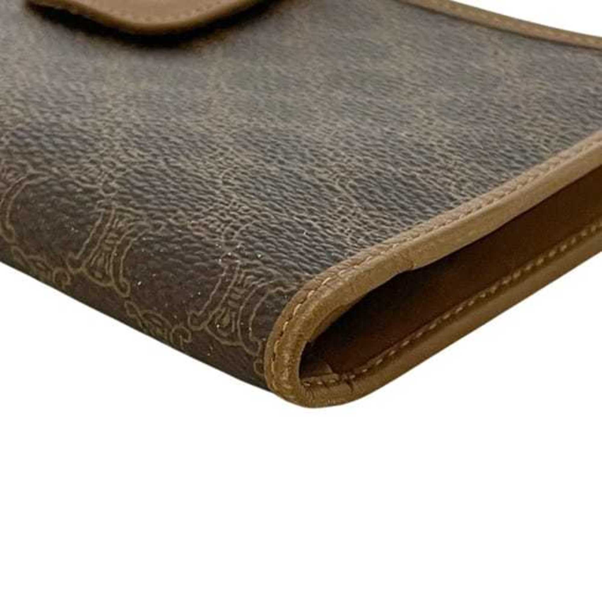 Celine Brown Pvc Leather Long Wallet (Bi-Fold) (Pre-Owned)
