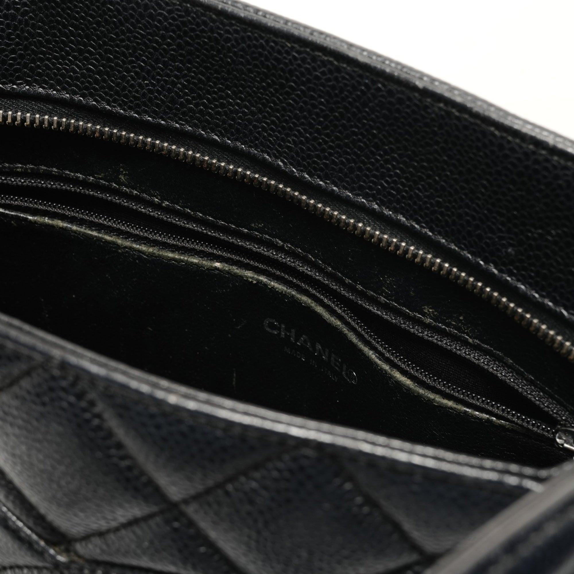 Chanel Black Grained Calfskin Tote Bag (Pre-Owned)