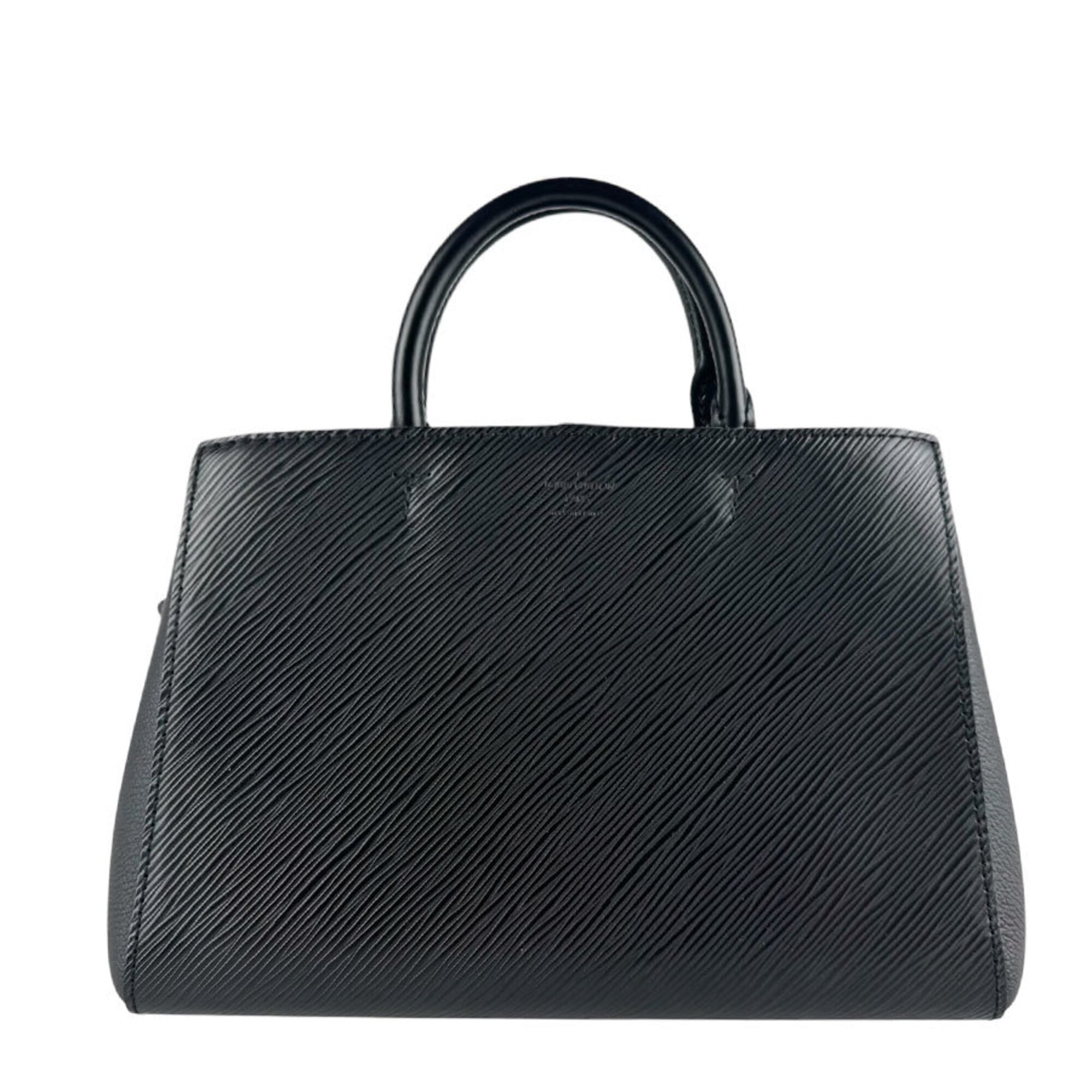Louis Vuitton Noir Epi Leather Handbag Shoulder Bag (Pre-Owned)