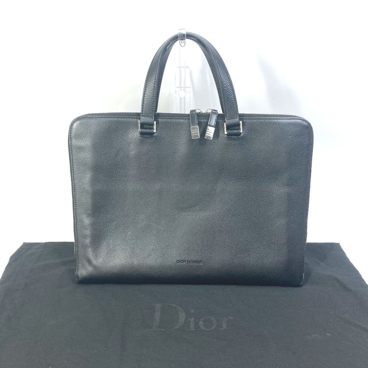 Dior Homme Black Leather Briefcase (Pre-Owned)