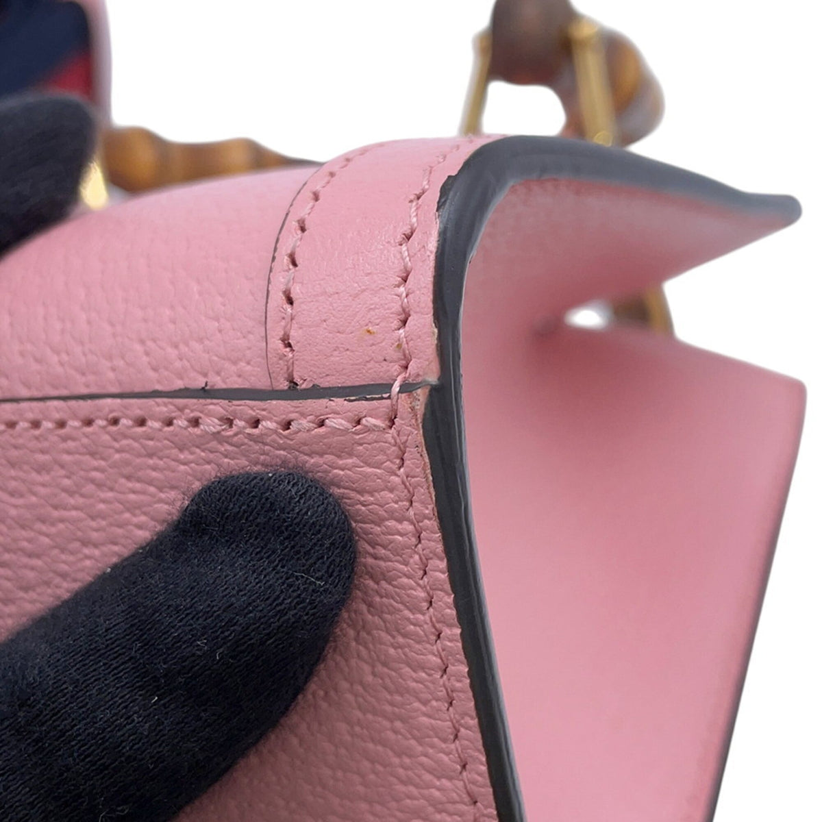 Gucci Pink Leather Handbag Tote Bag (Pre-Owned)