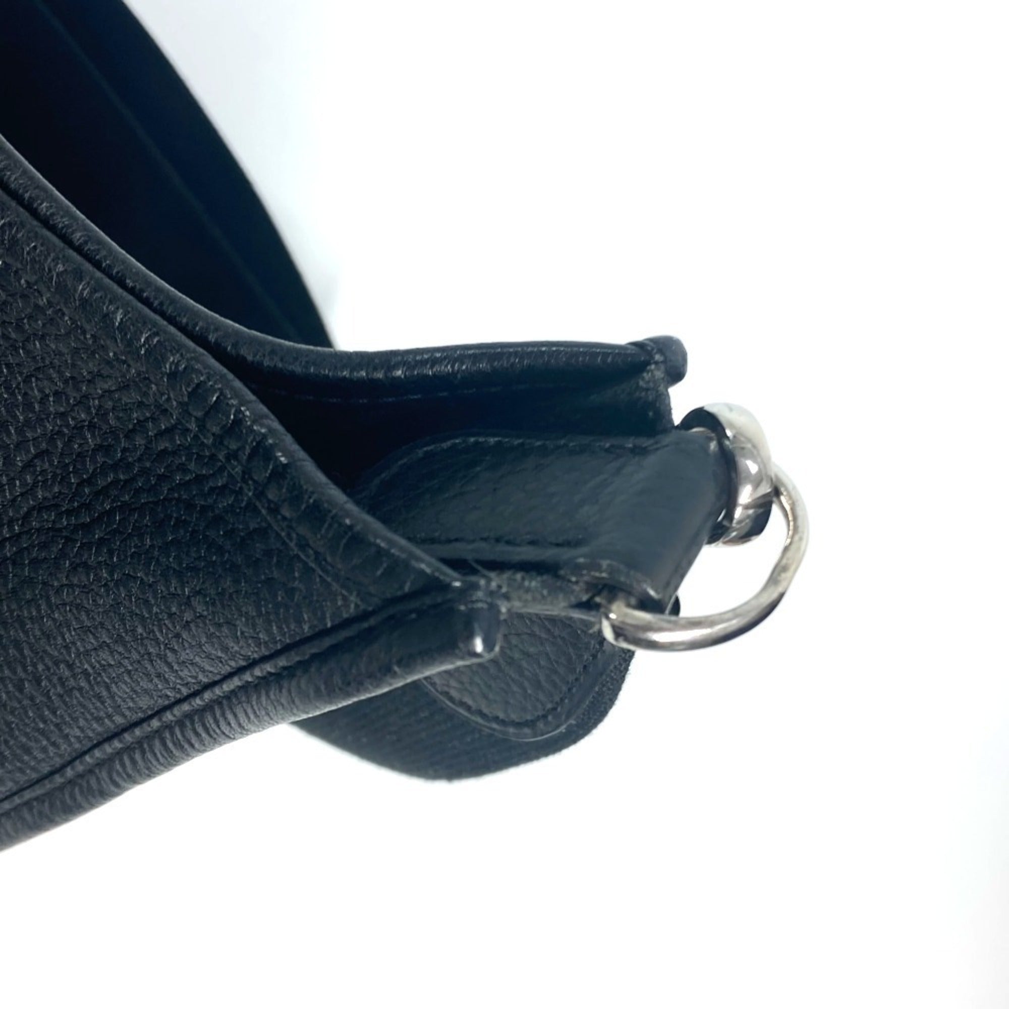 Hermes Black Taurillon Clemence Leather Shoulder Bag (Pre-Owned)
