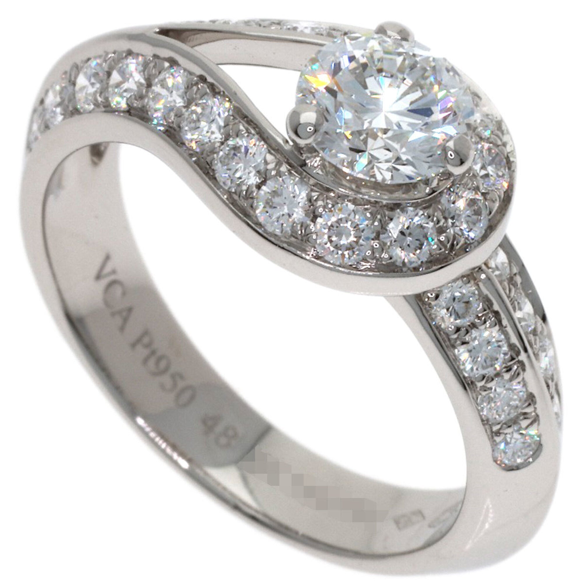 Van Cleef & Arpels Platinum 950 Band Ring (Pre-Owned)