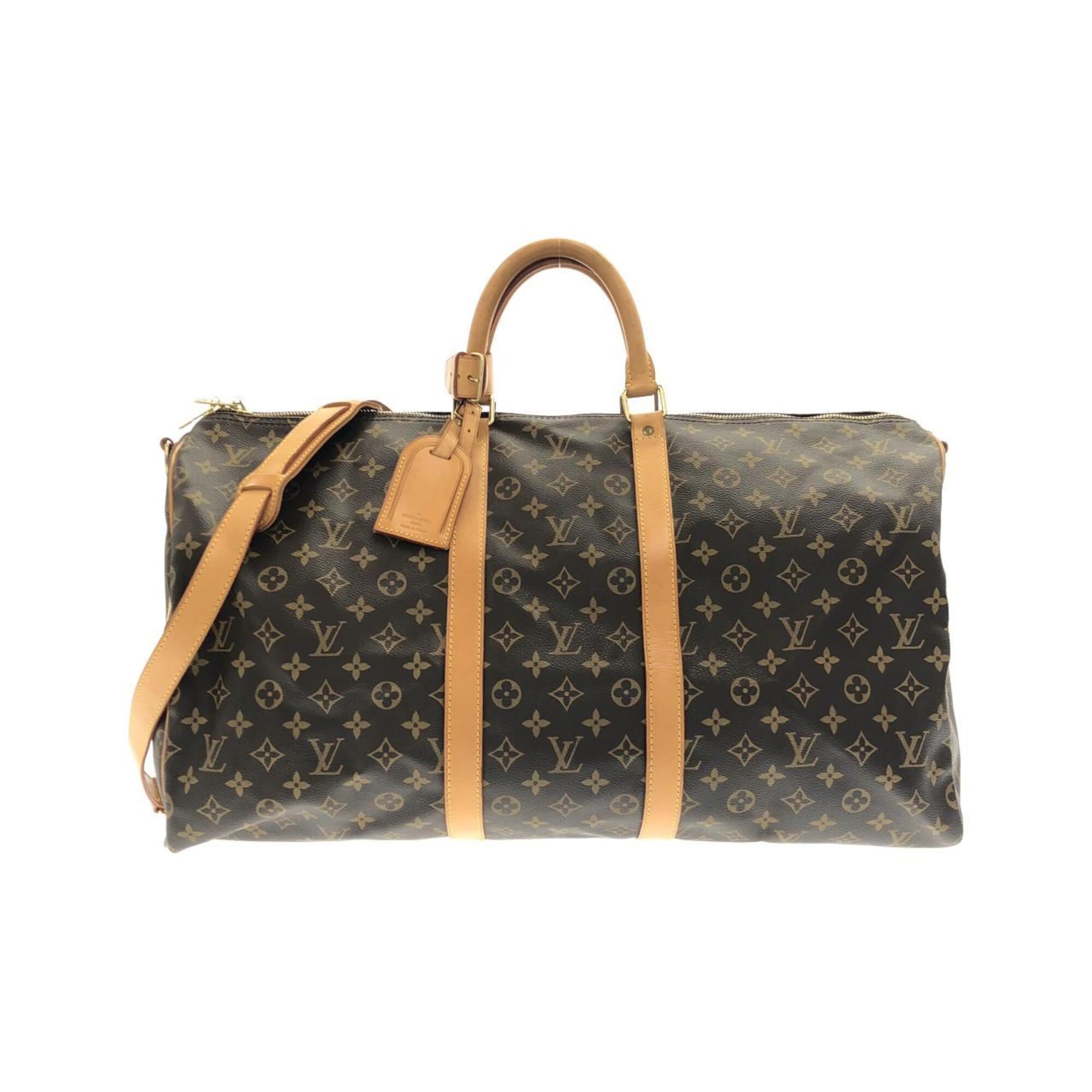 Louis Vuitton Marron Coated Canvas Boston Bag (Pre-Owned)
