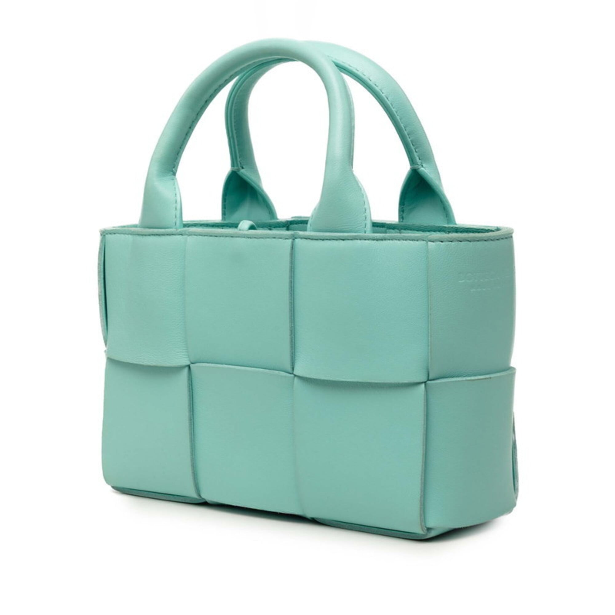 Bottega Veneta Blue Leather Shoulder Bag Tote Bag (Pre-Owned)