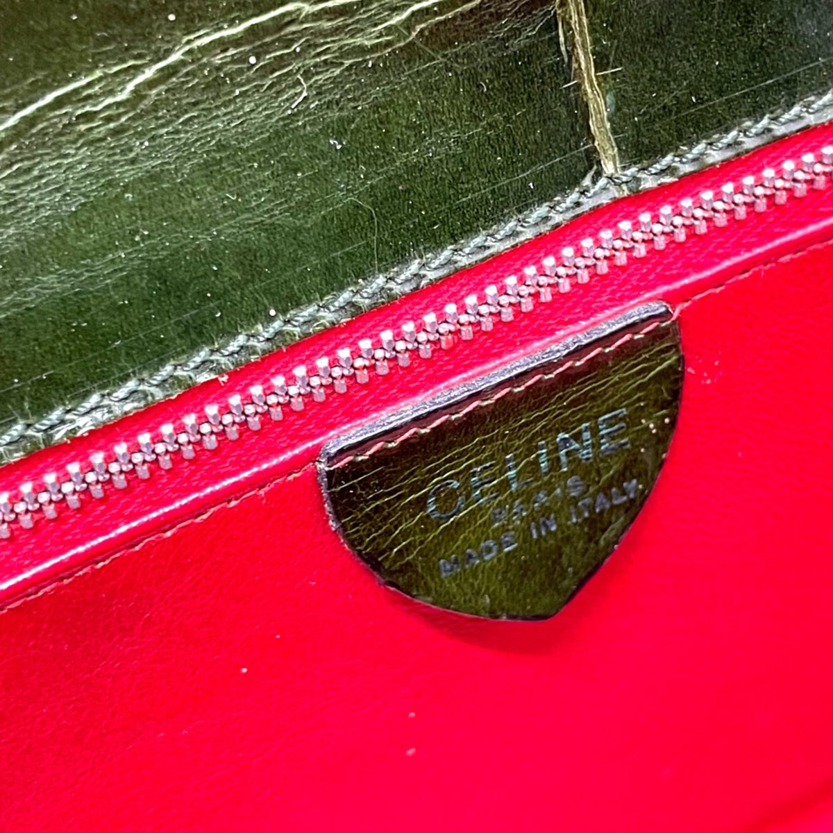Celine Green Leather Handbag (Pre-Owned)