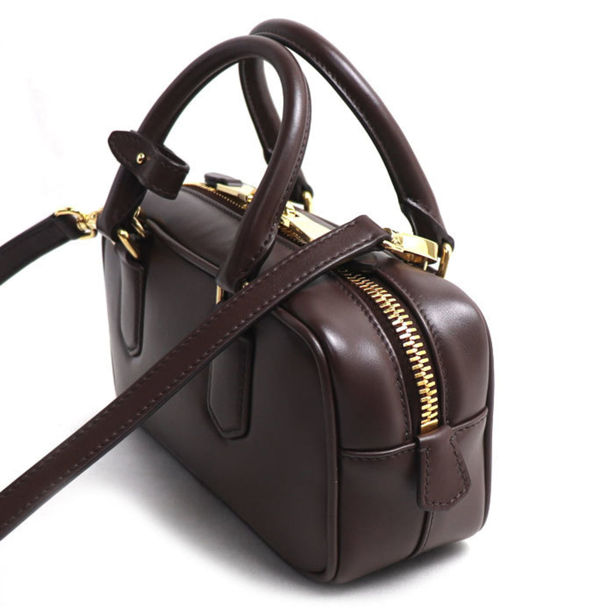 Miu Miu Gold Leather Shoulder Bag (Pre-Owned)