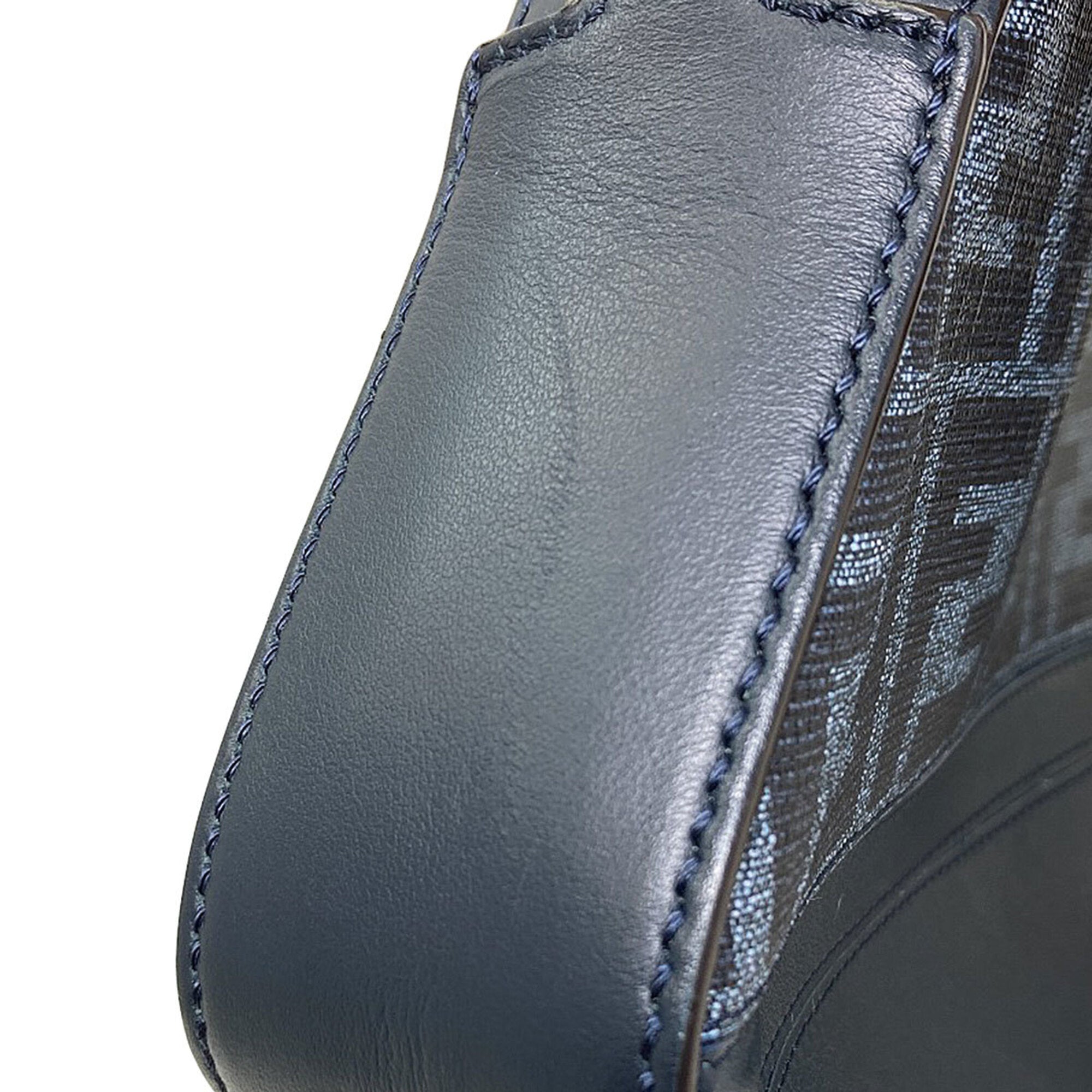 Fendi Navy Leather Shoulder Bag (Pre-Owned)
