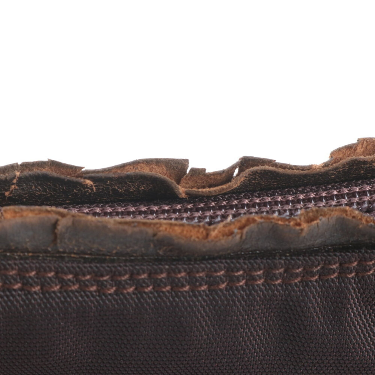Gucci Dark Brown Leather Canvas Handbag Shoulder Bag (Pre-Owned)