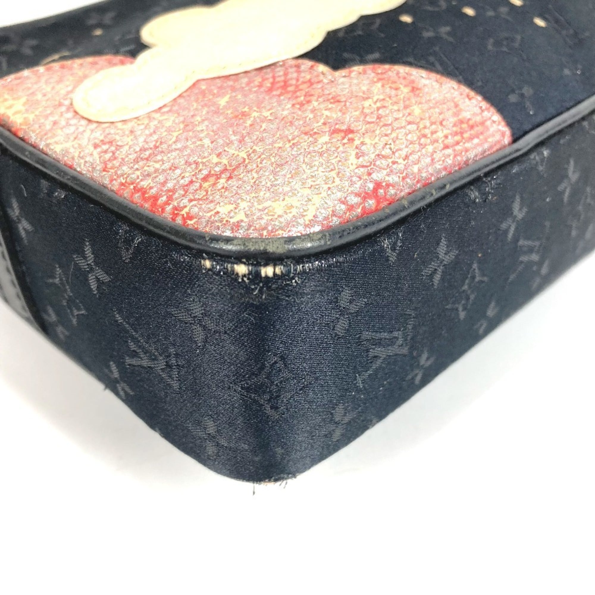 Louis Vuitton Monogram Satin Black Monogram Satin Pochette Shoulder Bag (Pre-Owned)