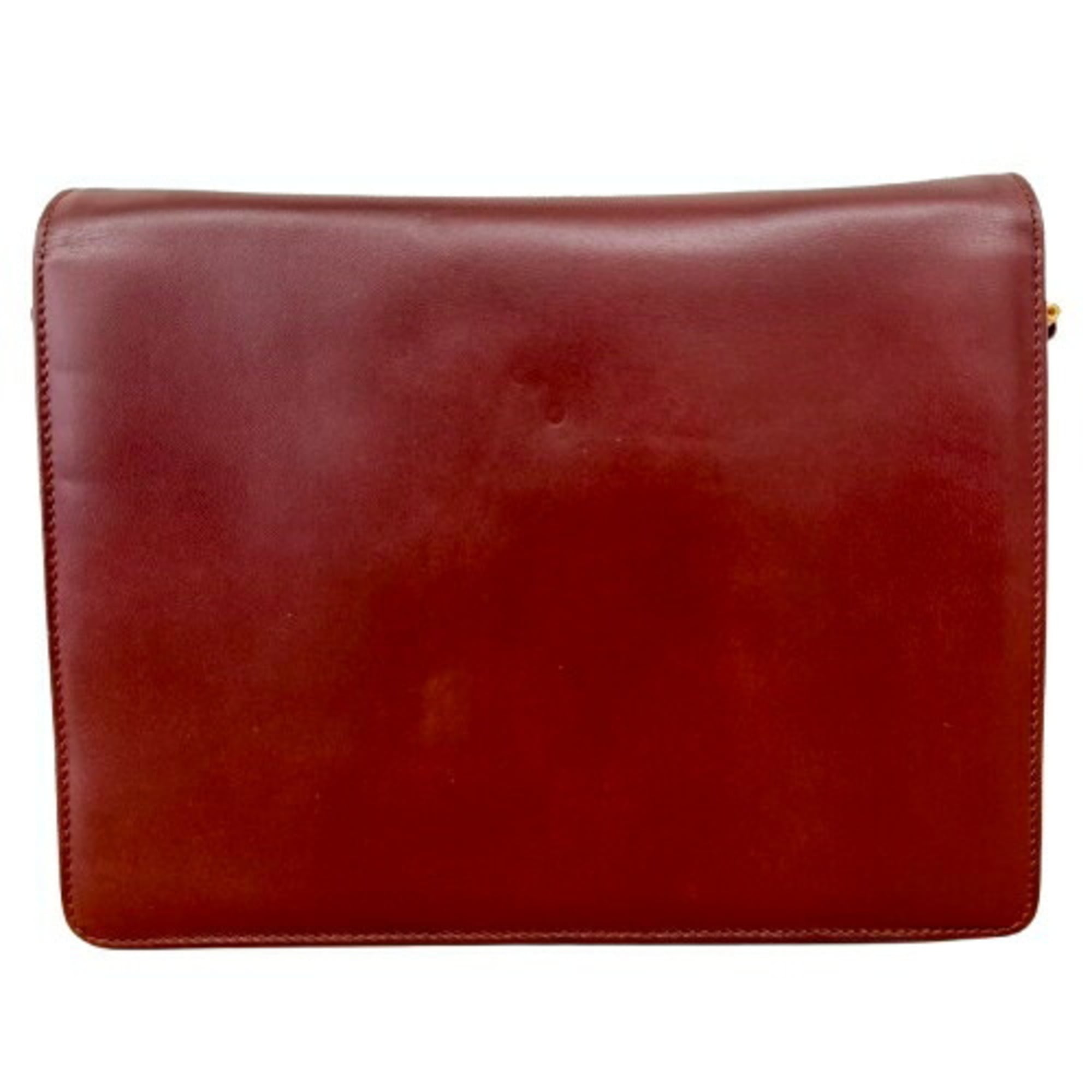 Cartier Must Bordeaux Leather Shoulder Bag (Pre-Owned)