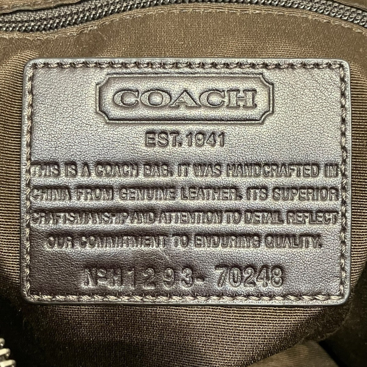 Coach Dark Brown Leather Messenger Bag Shoulder Bag (Pre-Owned)