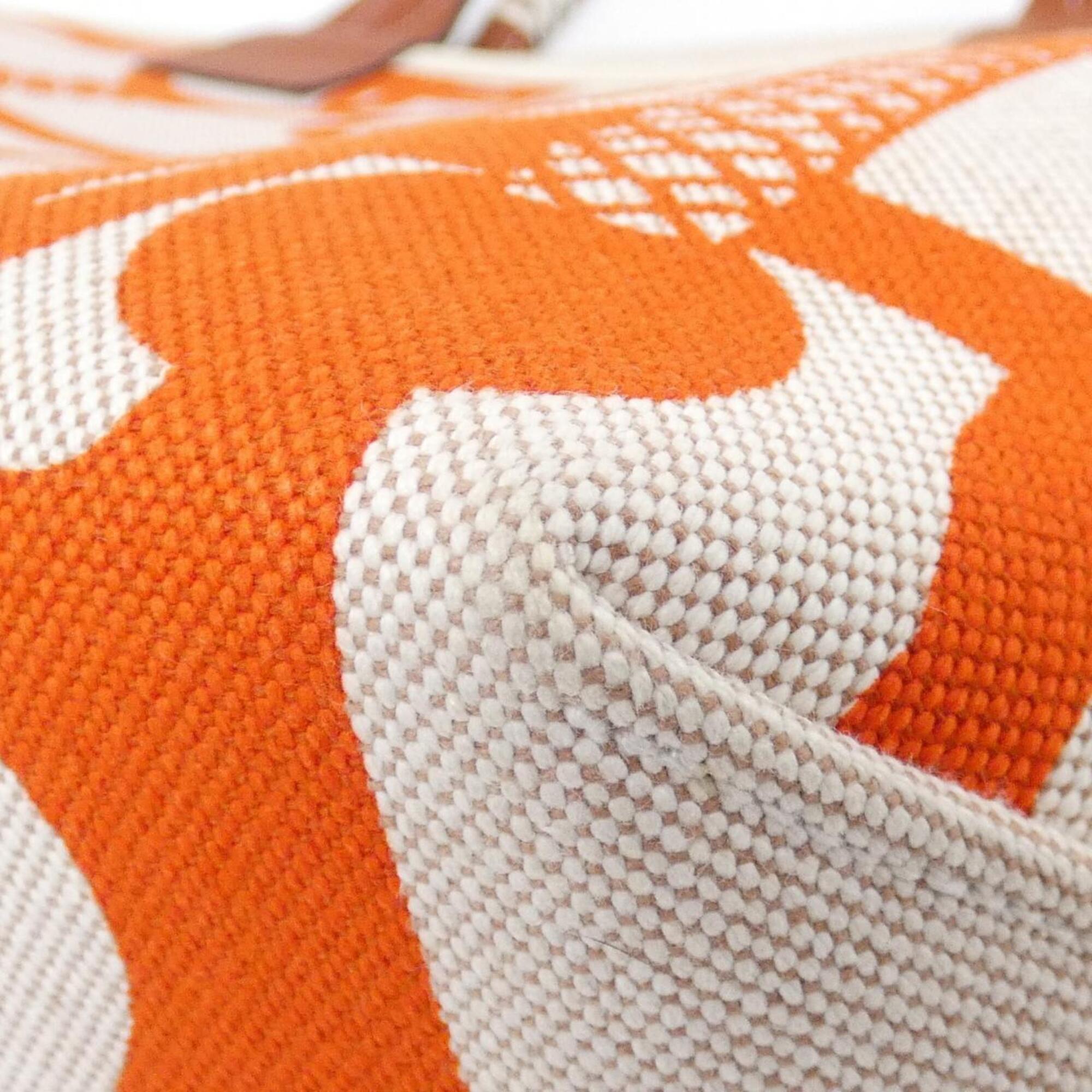 Hermes Beige Ecru Orange Swift Leather Handbag (Pre-Owned)