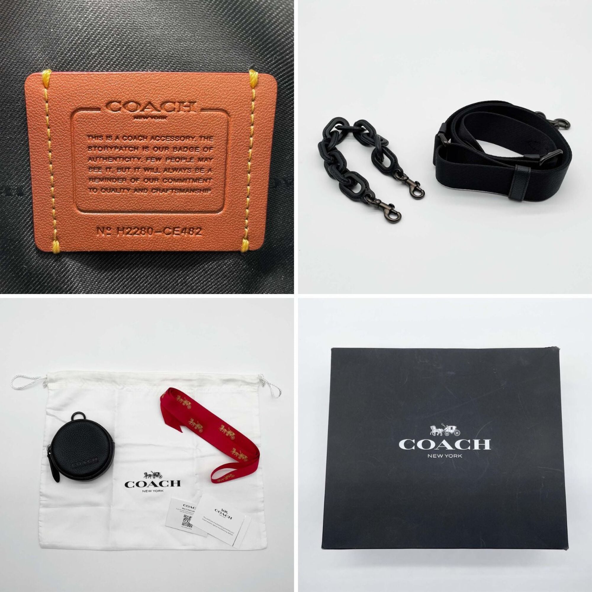 Coach Black Leather Shoulder Bag (Pre-Owned)