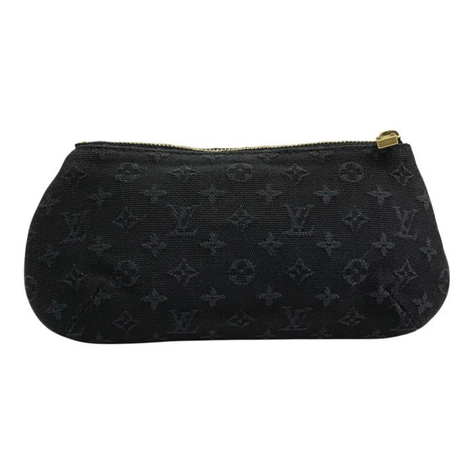 Louis Vuitton Navy Canvas Leather Pouch (Pre-Owned)