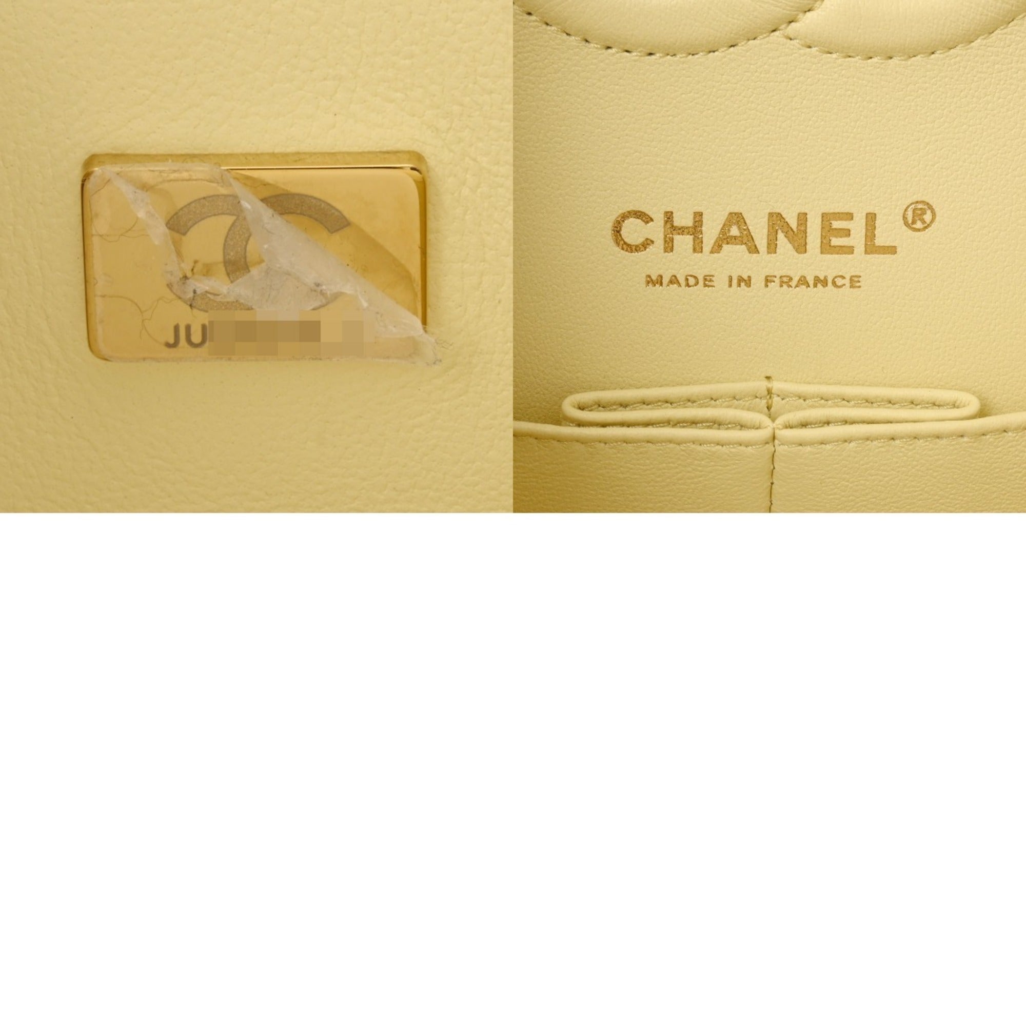 Chanel Yellow Grained Calfskin Handbag Shoulder Bag (Pre-Owned)
