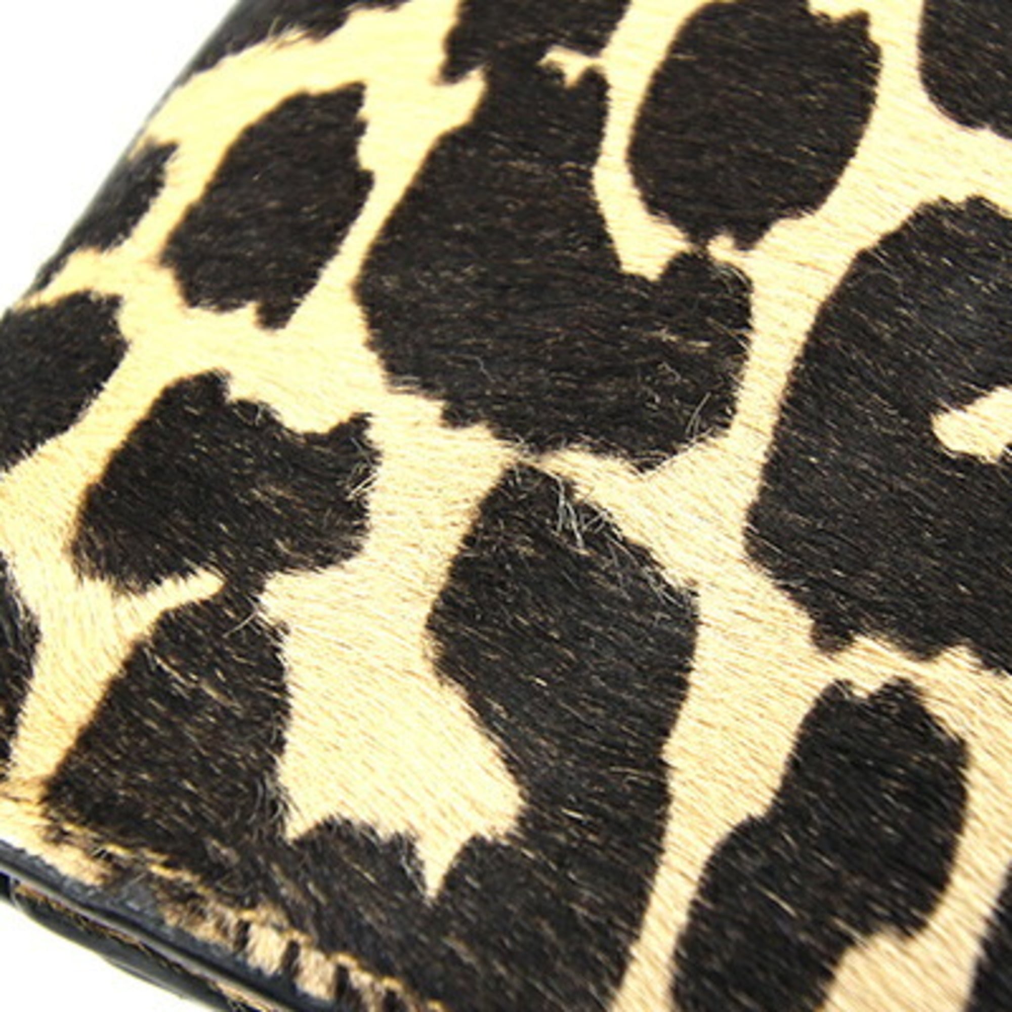 Coach Beige Black Leather Shoulder Bag (Pre-Owned)
