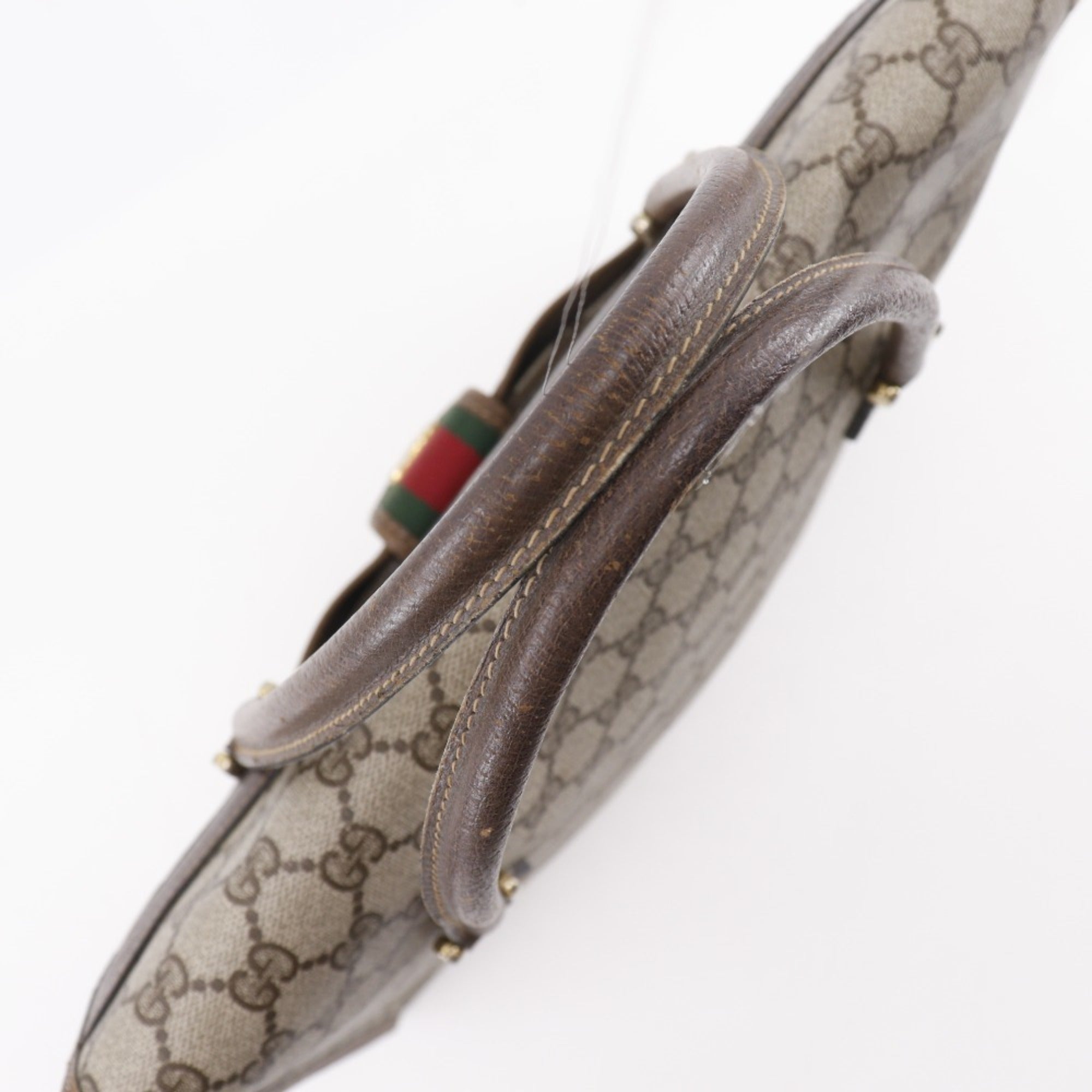 Gucci Sherry Line Brown Pvc Handbag (Pre-Owned)