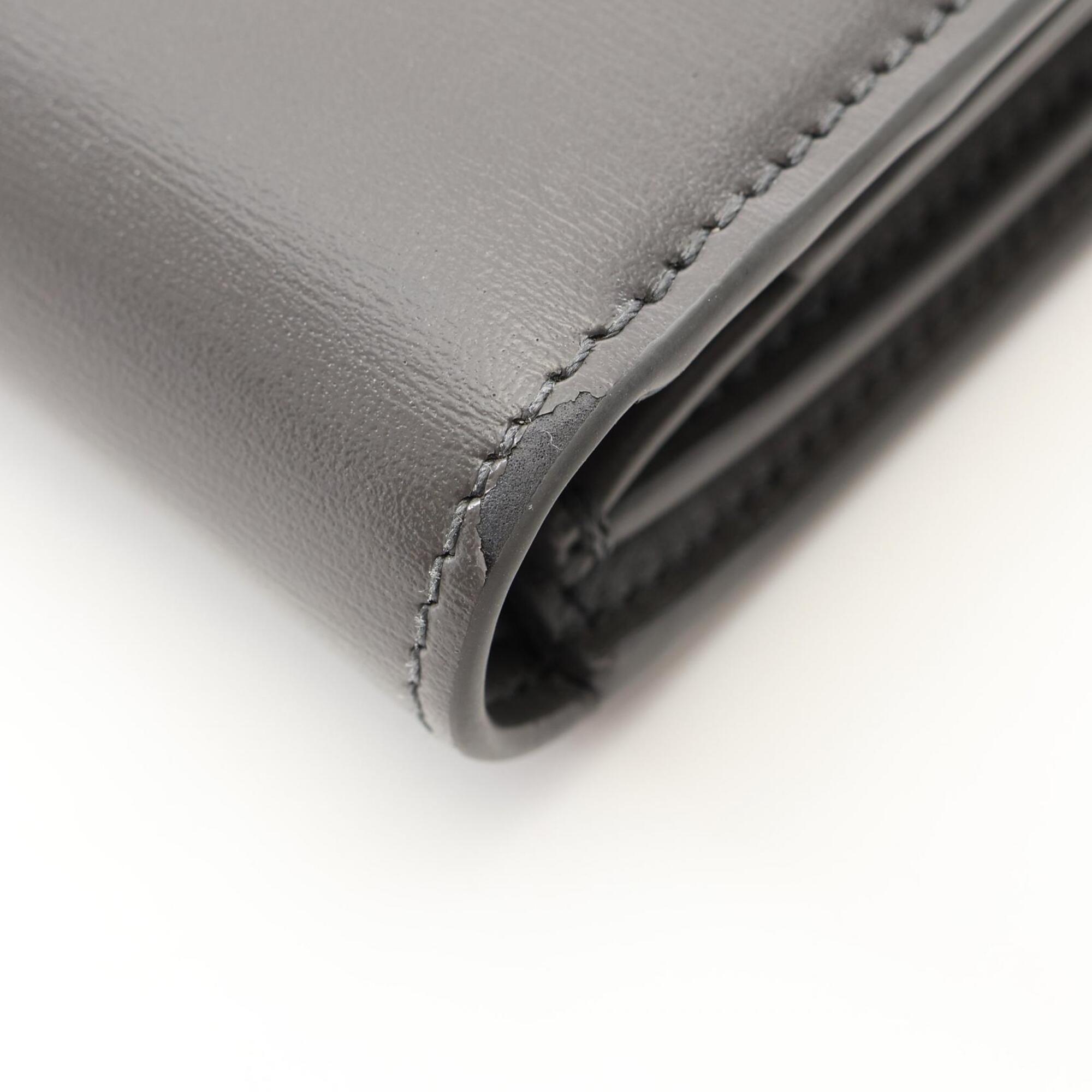 Celine Gray Leather Wallet (Tri-Fold) (Pre-Owned)